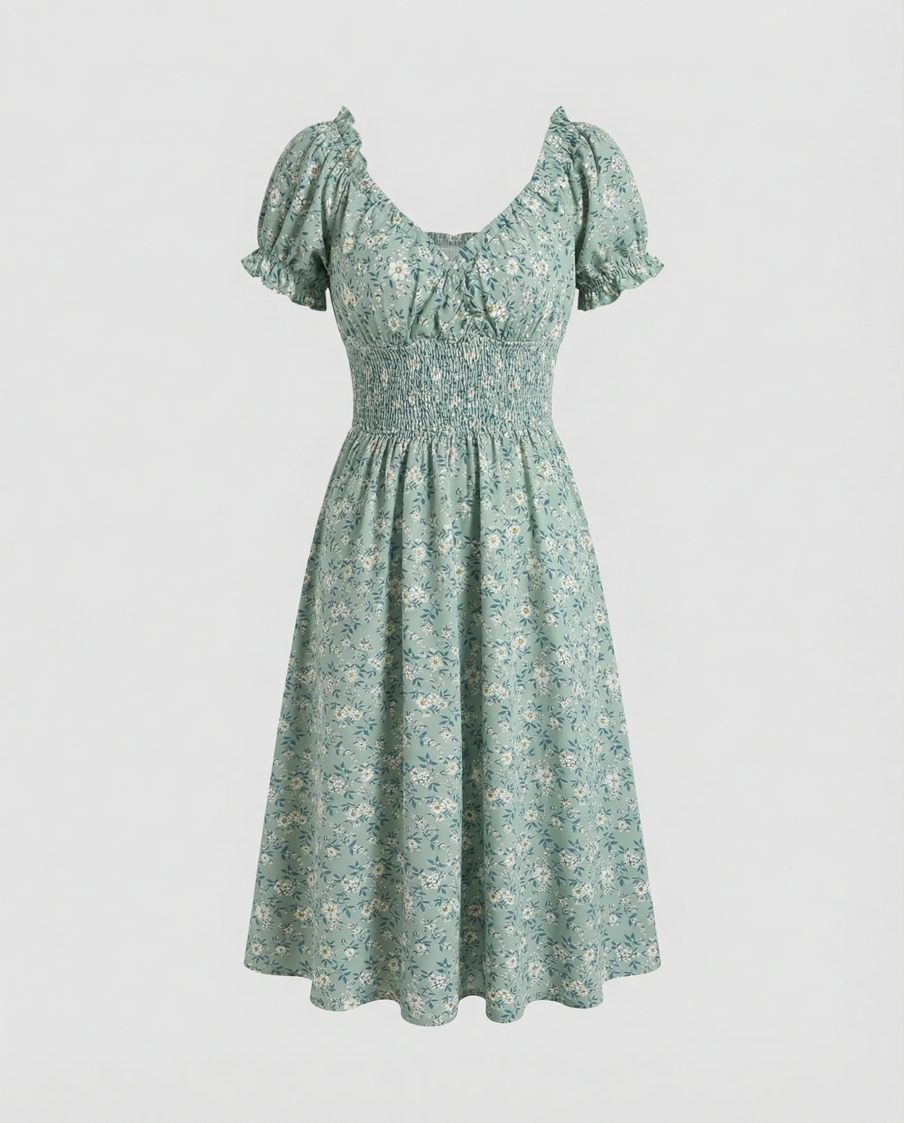 Damen Blumenkleid Sommer knielang - Image 5