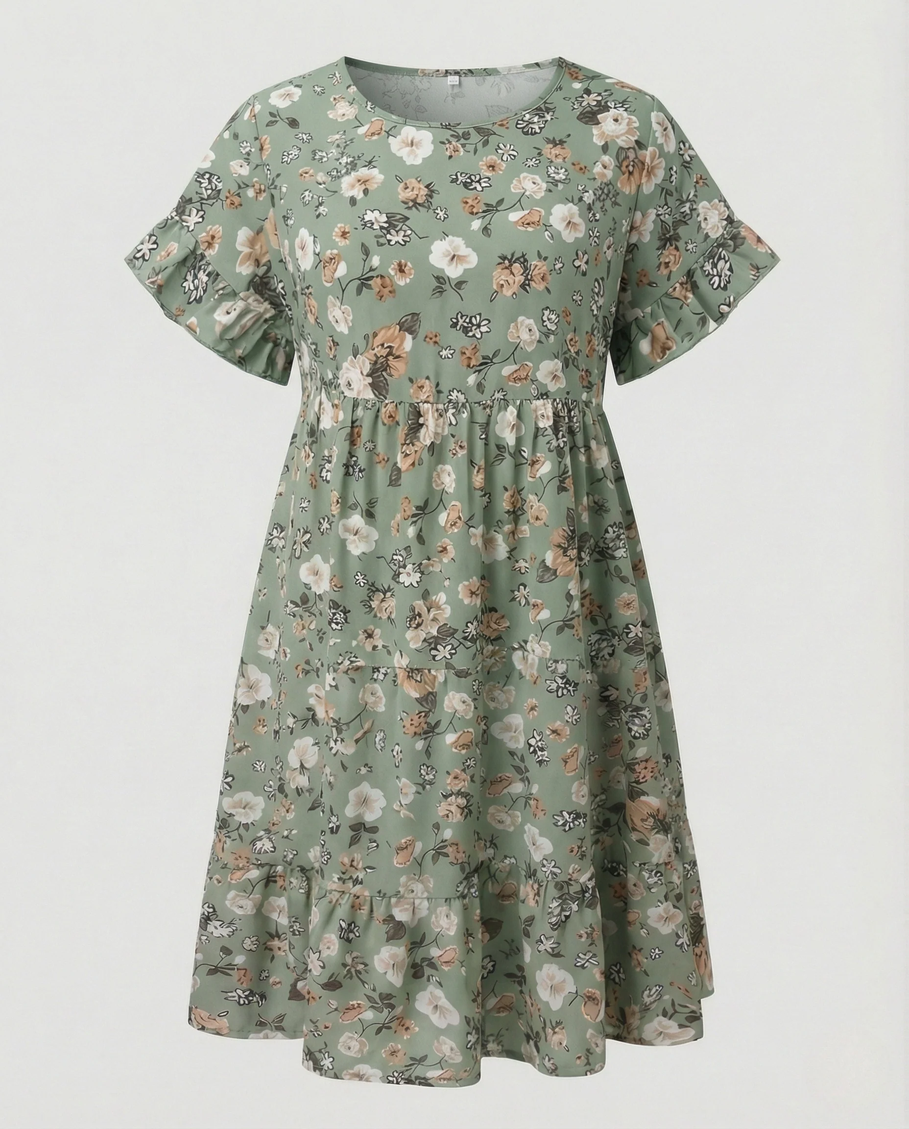 Damen Sommerkleid floral mit Volant - Image 5