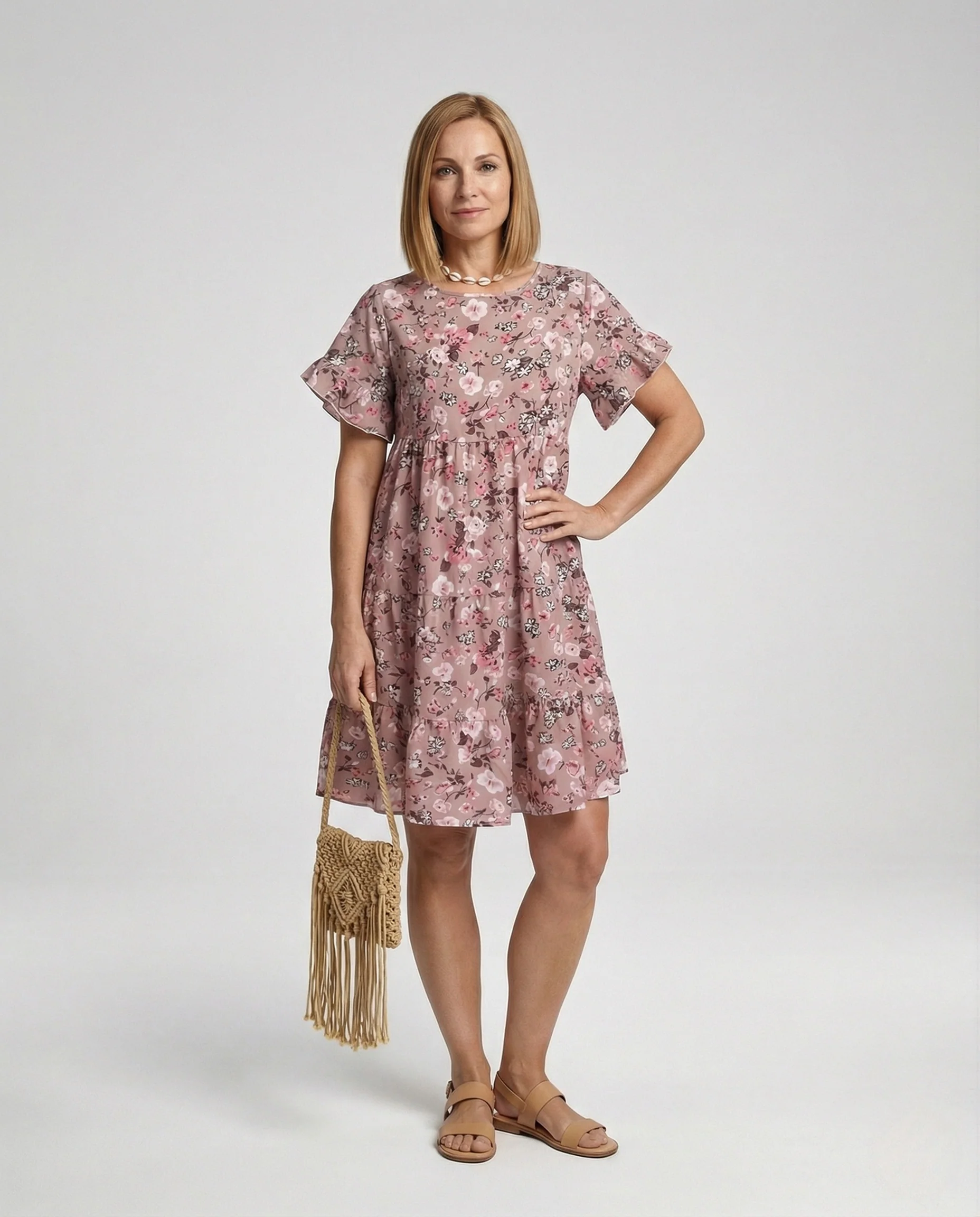 Damen Sommerkleid floral mit Volant - Image 7
