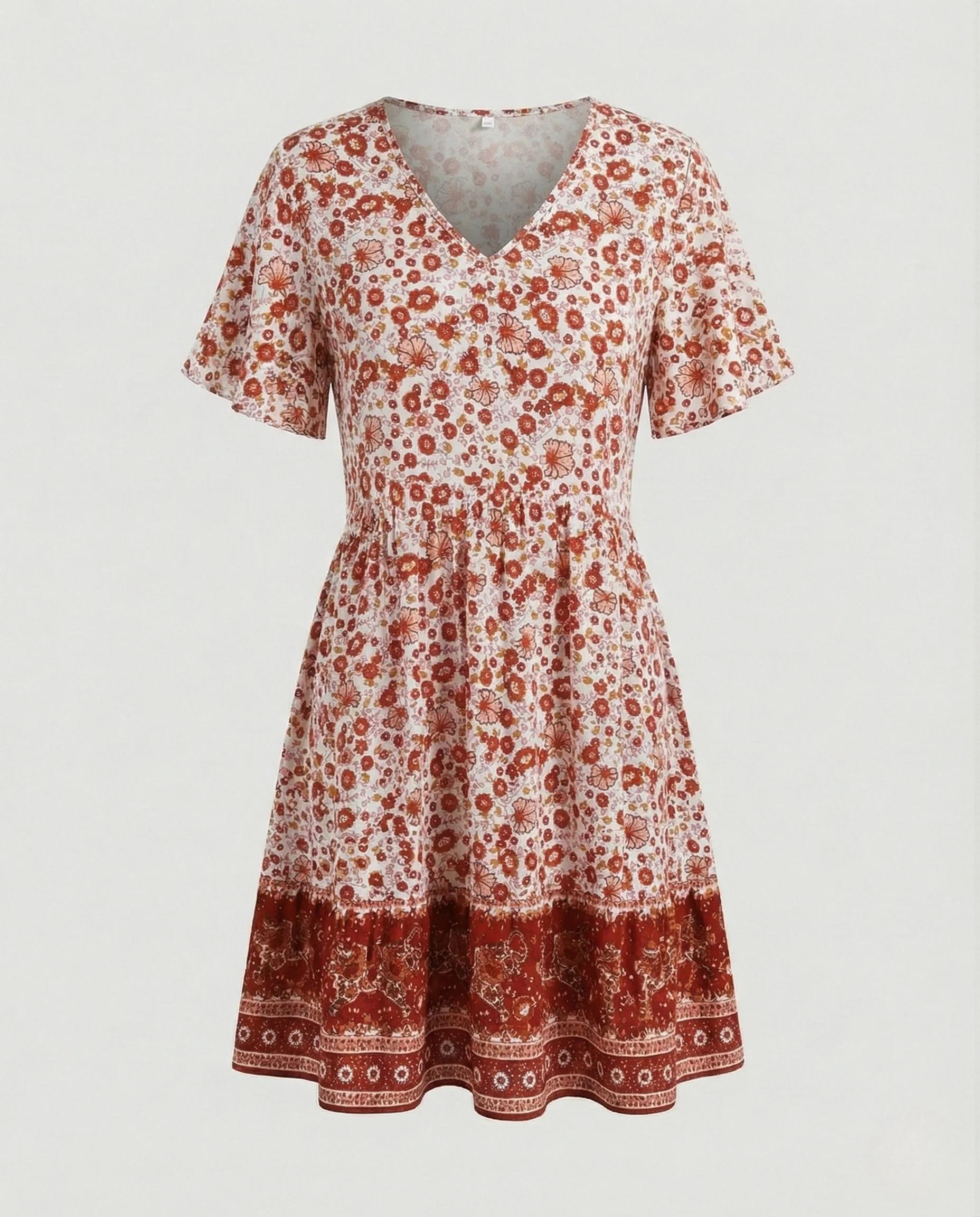 Geblümtes Tunika Kleid Damen - Image 6
