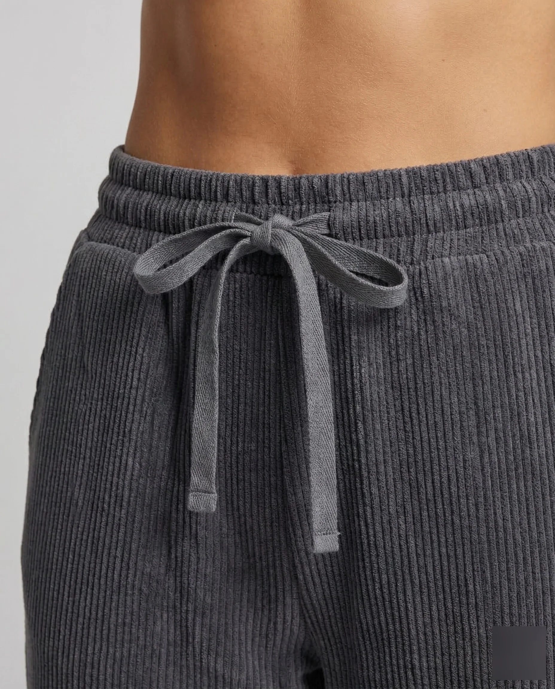 Damen Thermo Cordhose Hochgeschnitten mit Elastischem Bund und Weitem Bein - Image 3