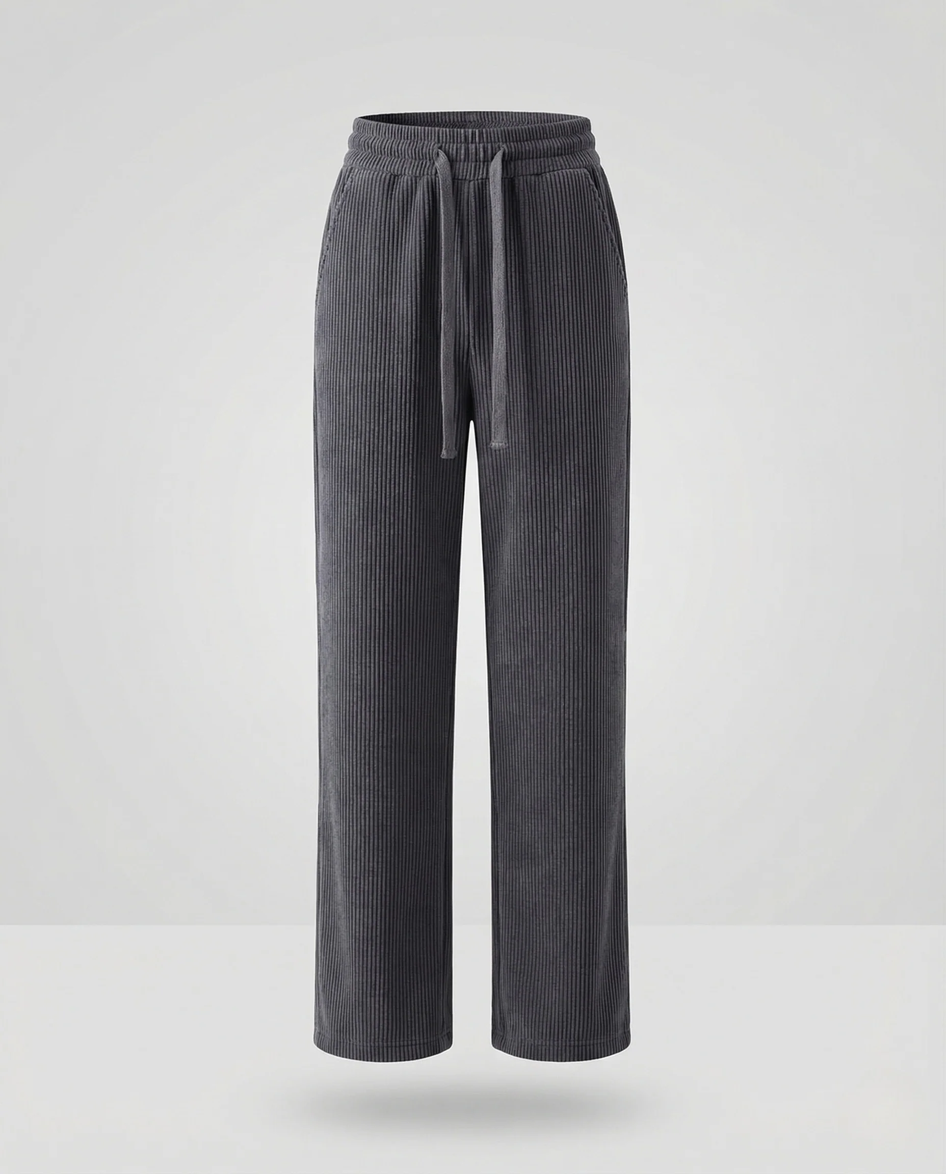 Damen Thermo Cordhose Hochgeschnitten mit Elastischem Bund und Weitem Bein - Image 5
