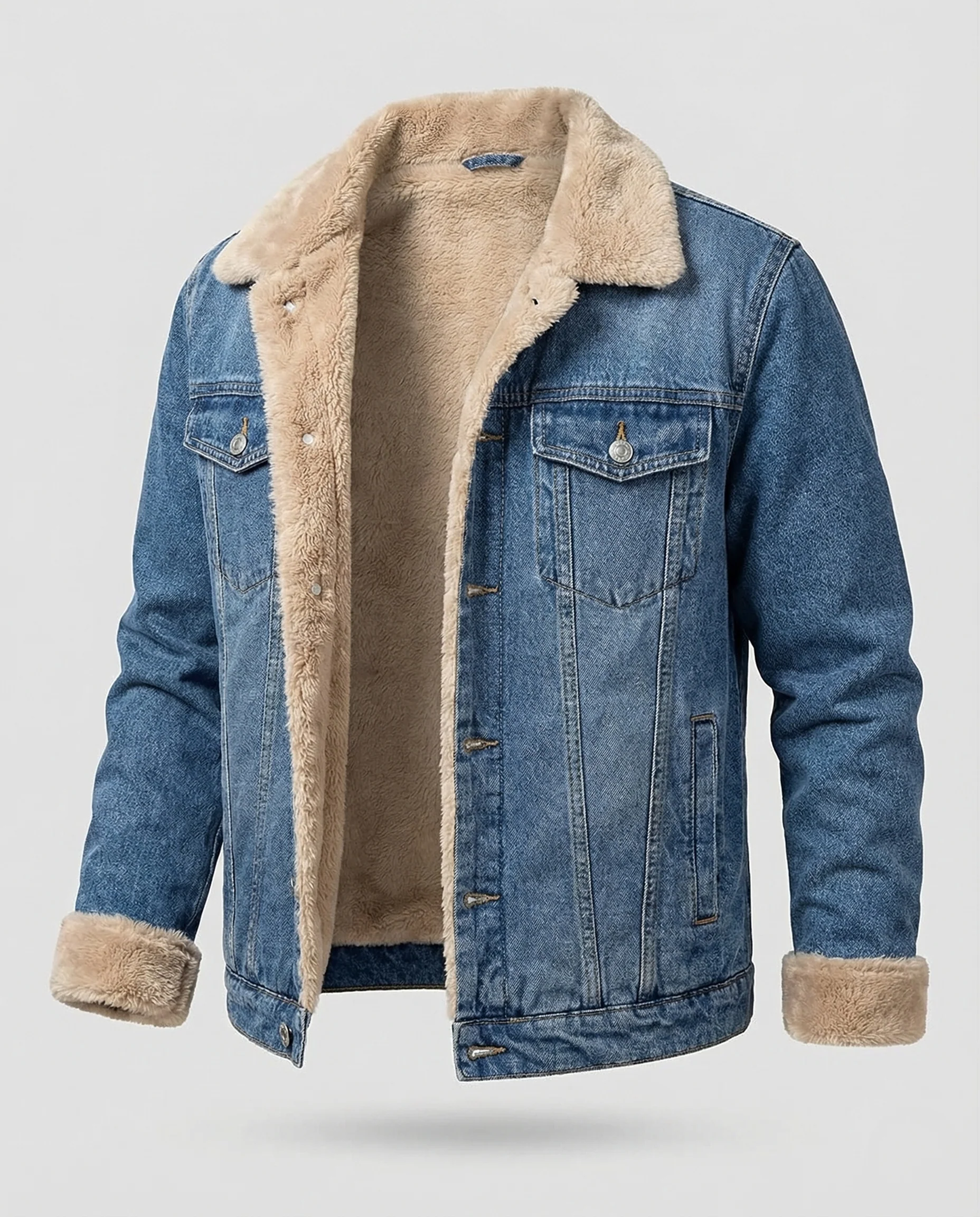 Damen Jeansjacke Teddyfutter - Image 5