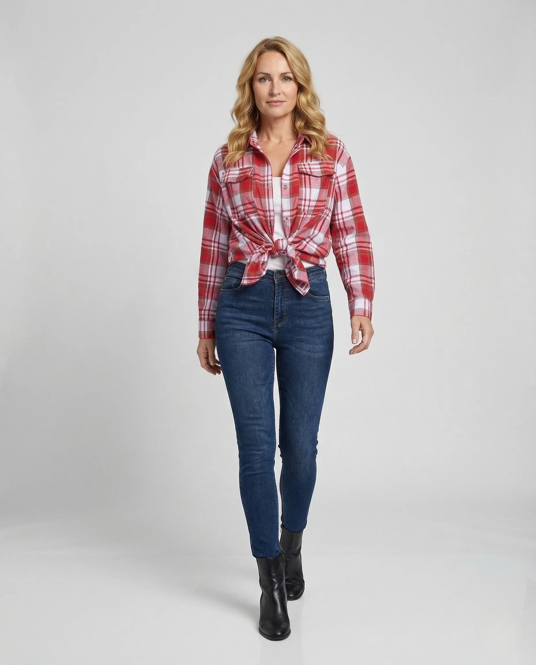 Damen Hemdbluse Flanell Oversize
