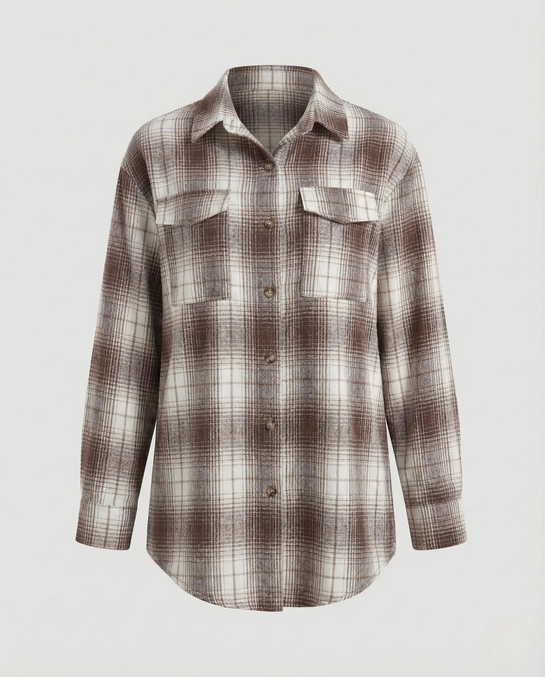 Damen Hemdbluse Flanell Oversize - Image 7