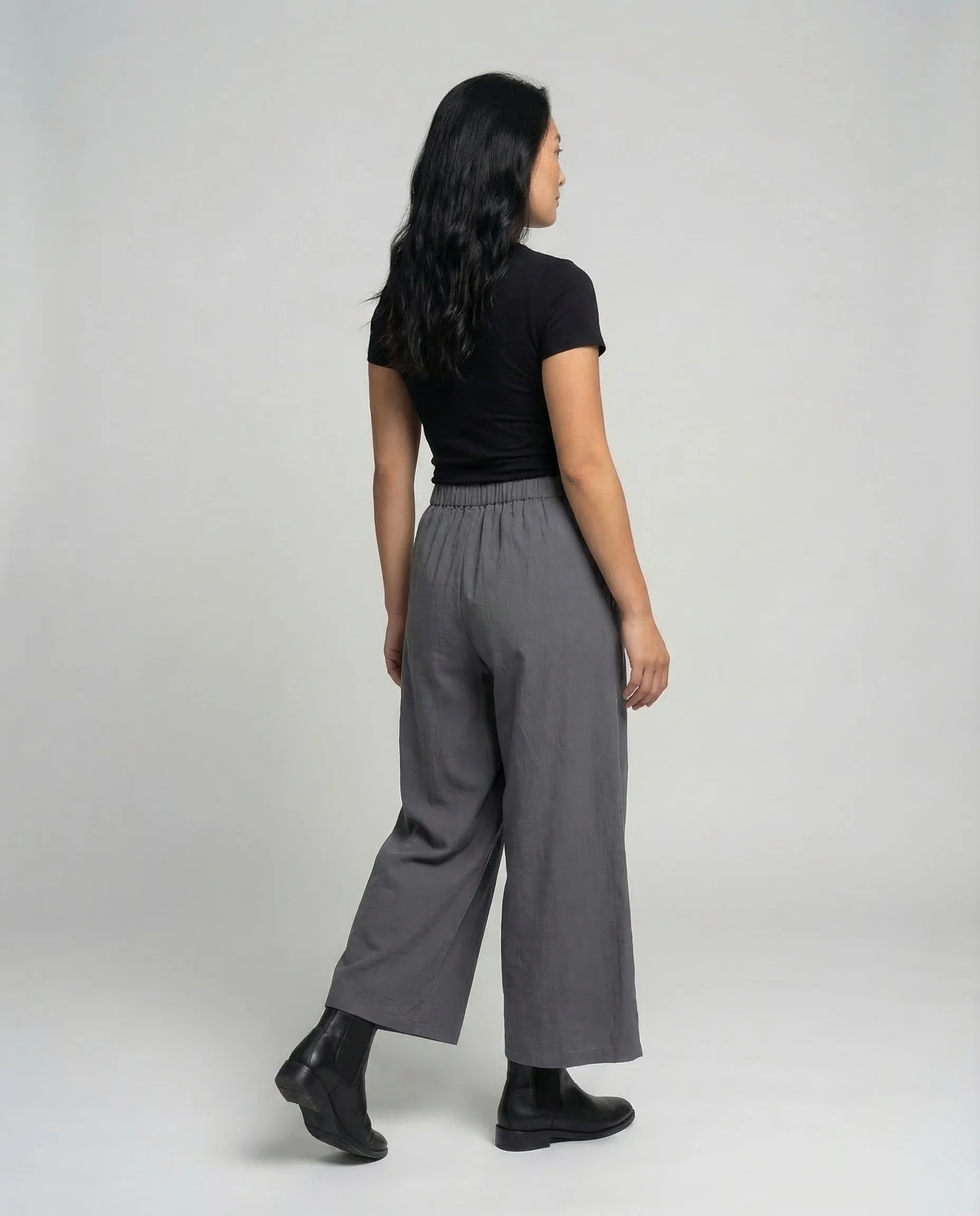 Damen Culotte Hose Gekreppt - Image 4