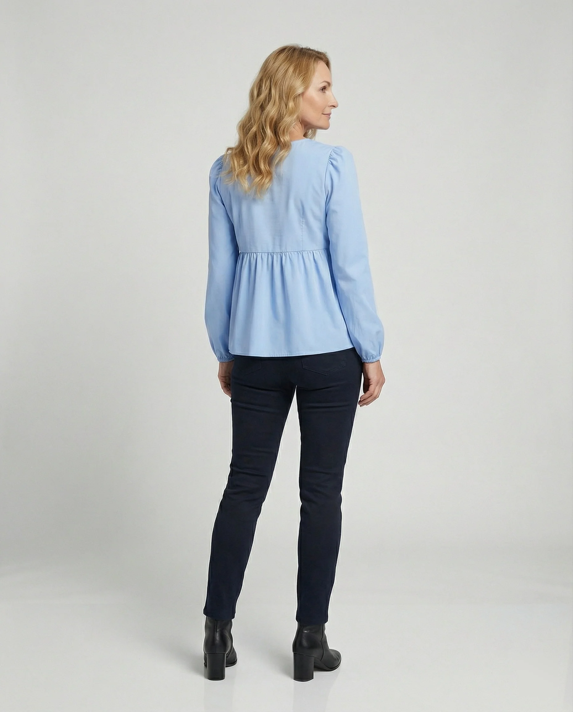 Bluse Damen Viskose Gemustert - Image 3