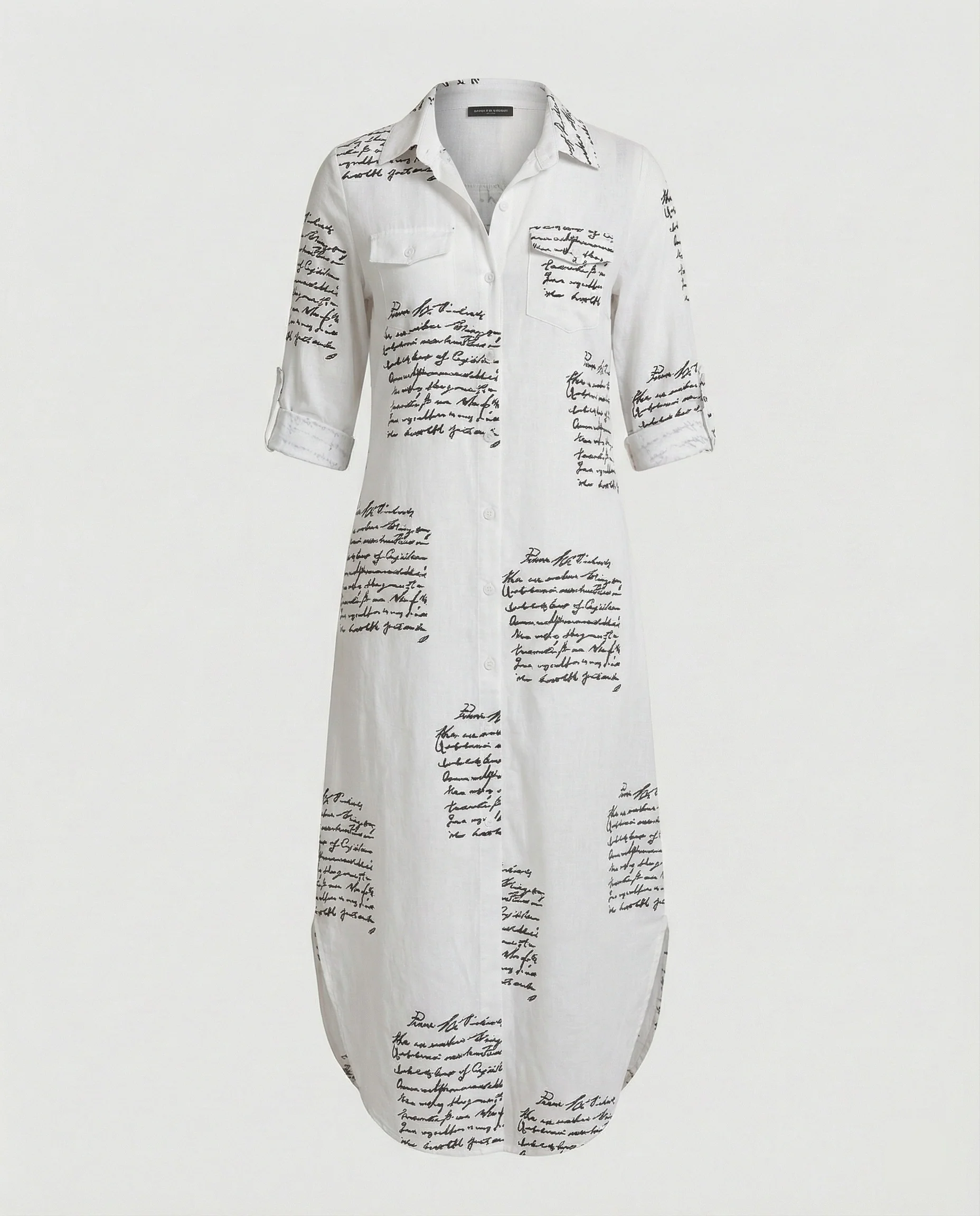 Freizeitkleid Damen Hemdblusenkleid Schlitz - Image 9