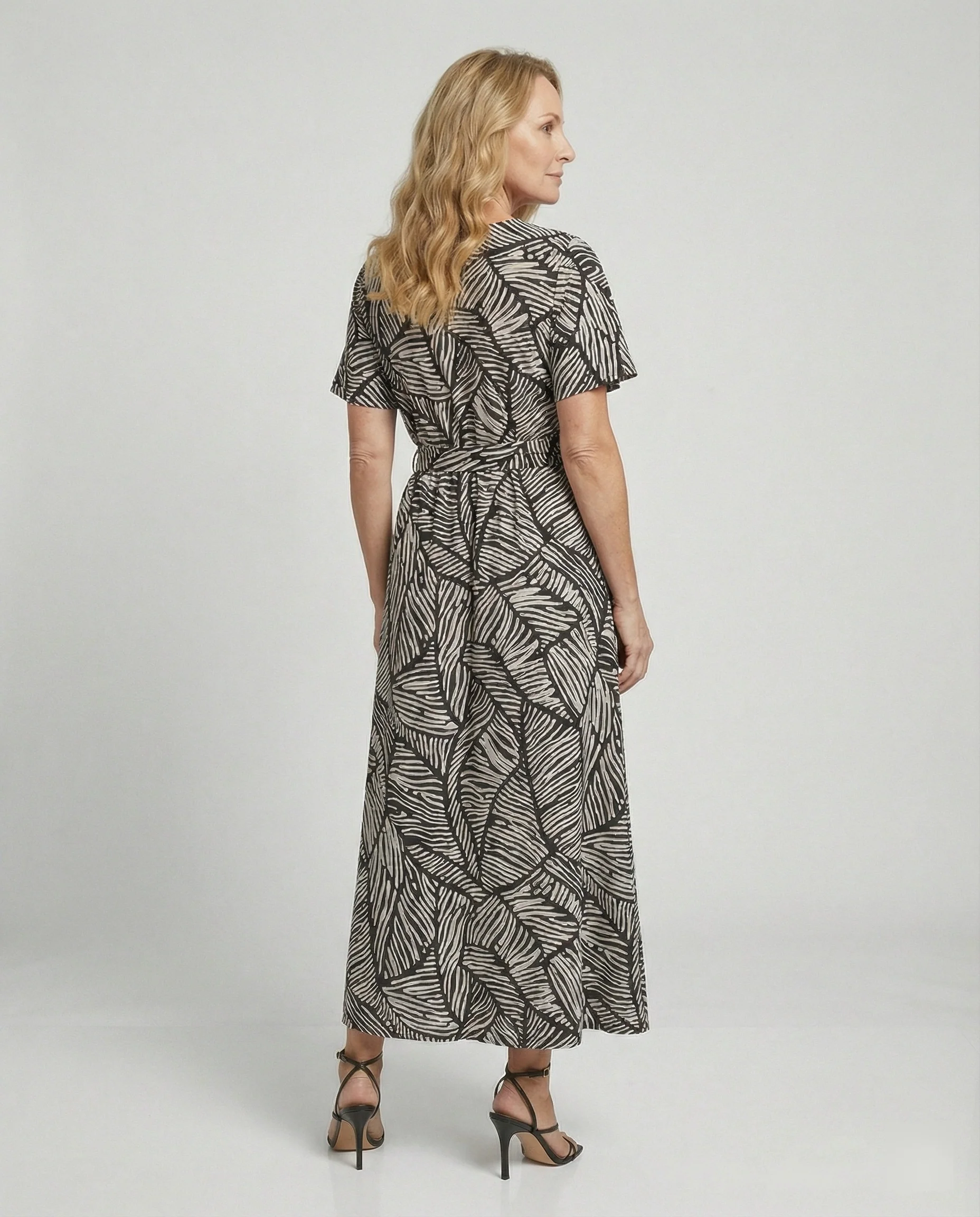 Maxikleid Damen Zebra Print - Image 3