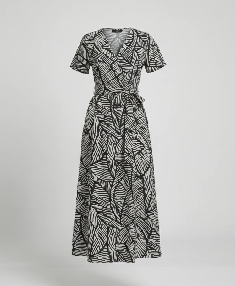 Maxikleid Damen Zebra Print - Image 5