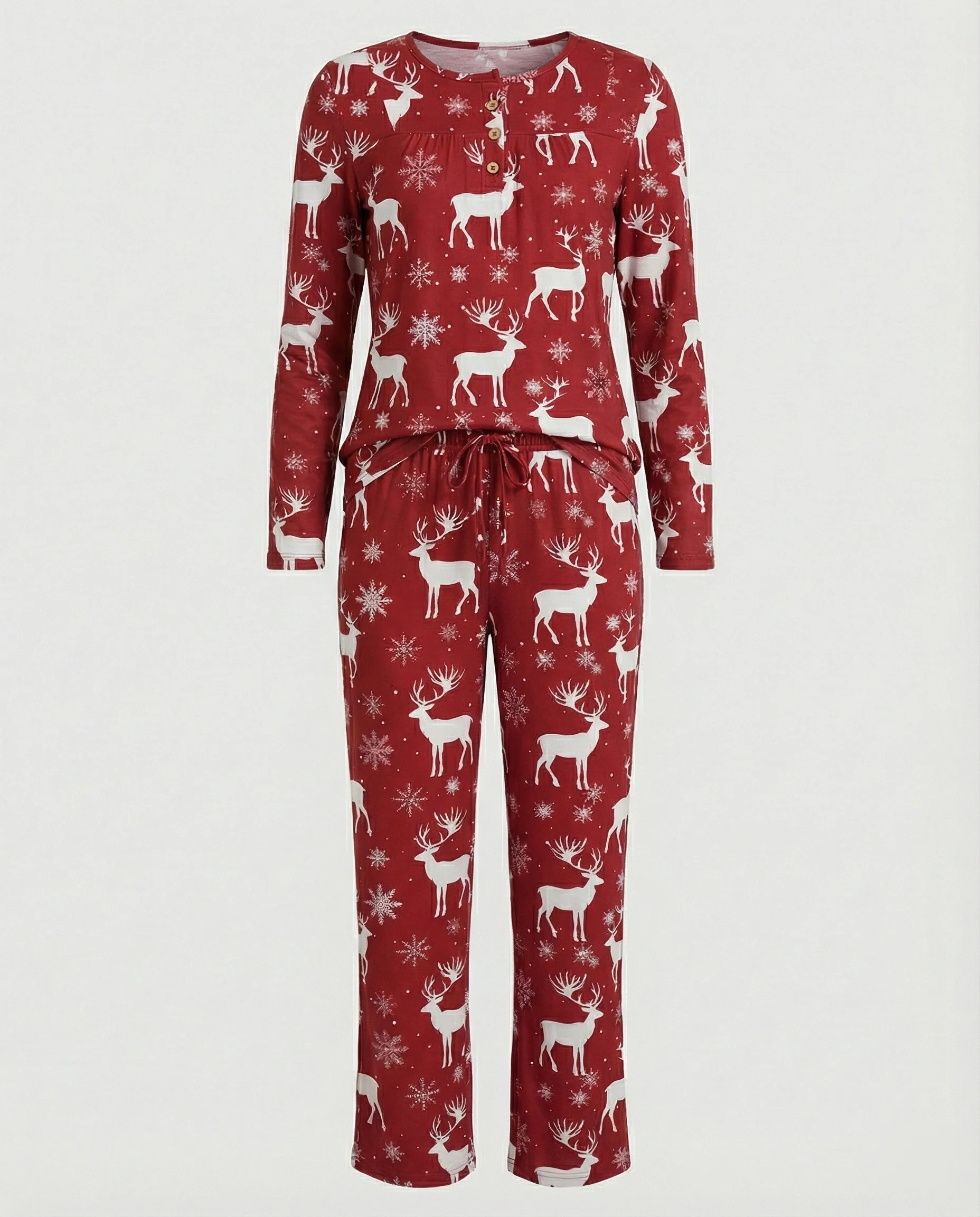 Damen Pyjama Set Damen Print - Image 12