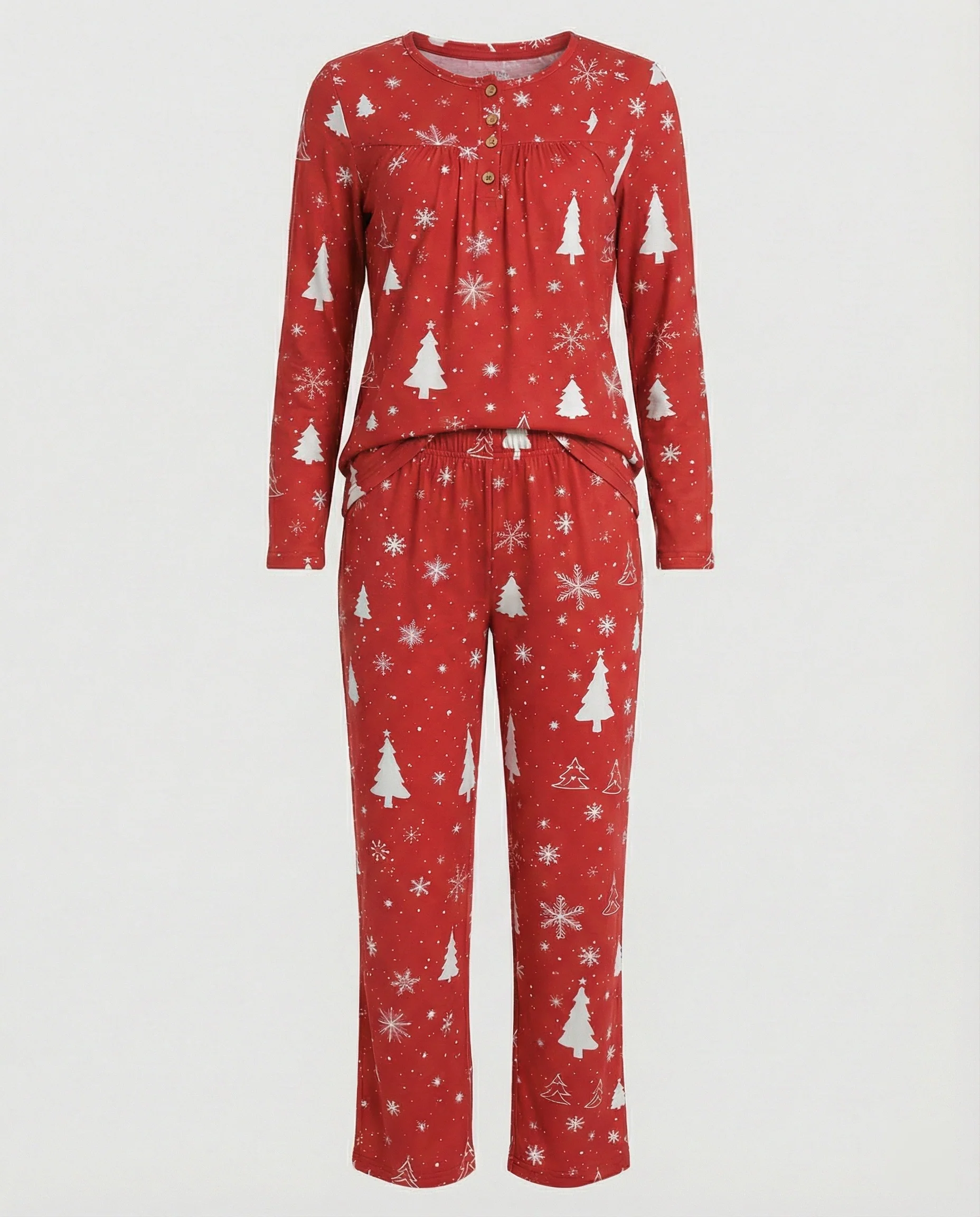 Damen Pyjama Set Damen Print - Image 13