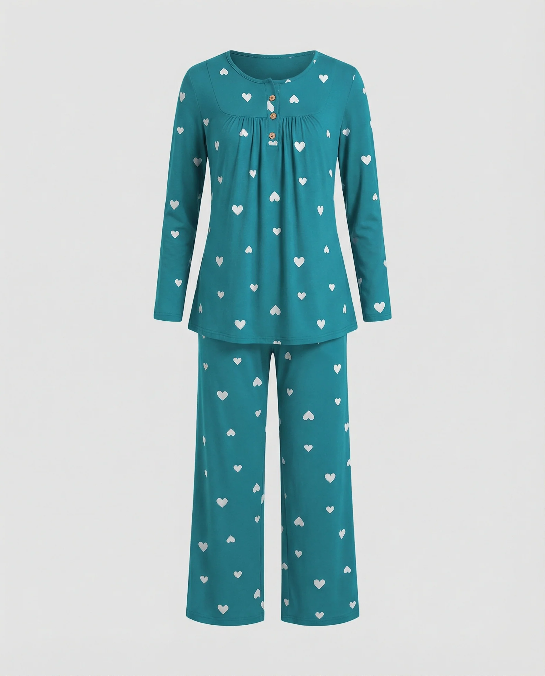 Damen Pyjama Set Damen Print - Image 3