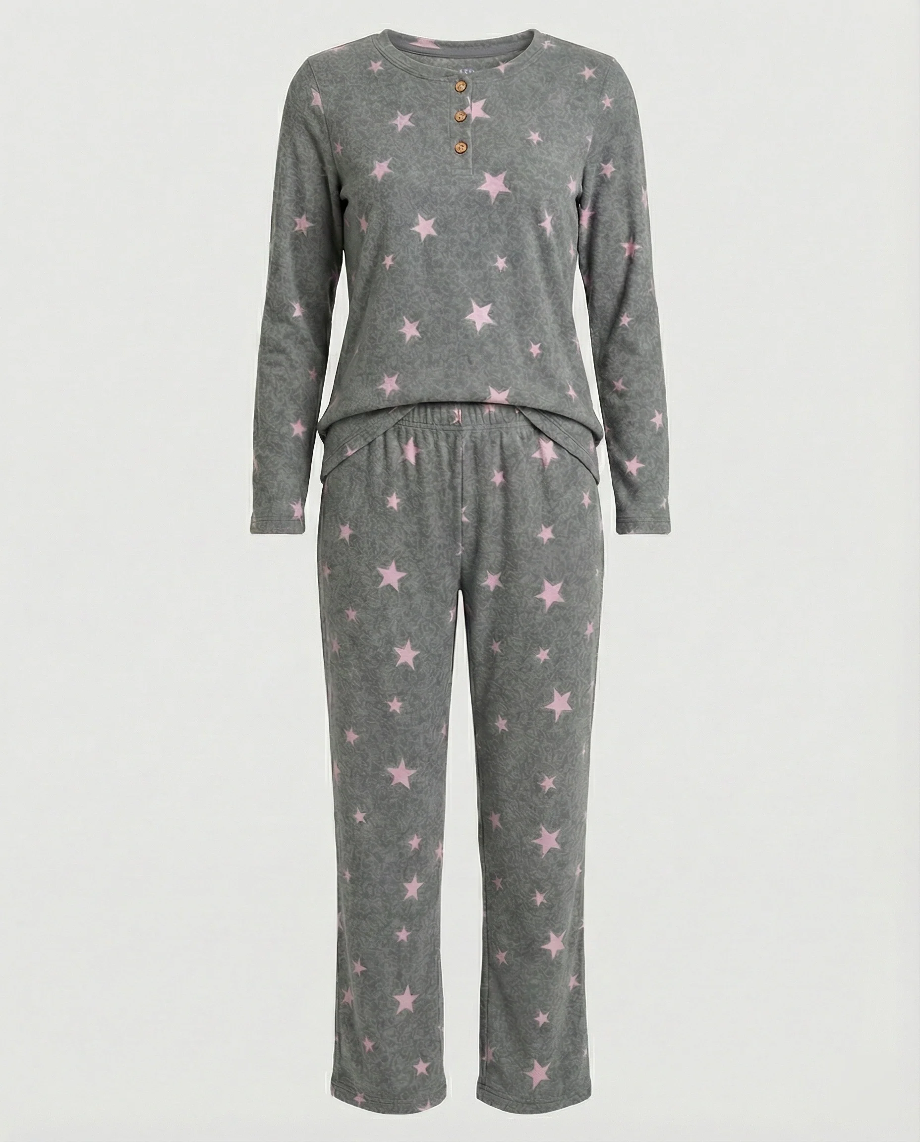 Damen Pyjama Set Damen Print - Image 4