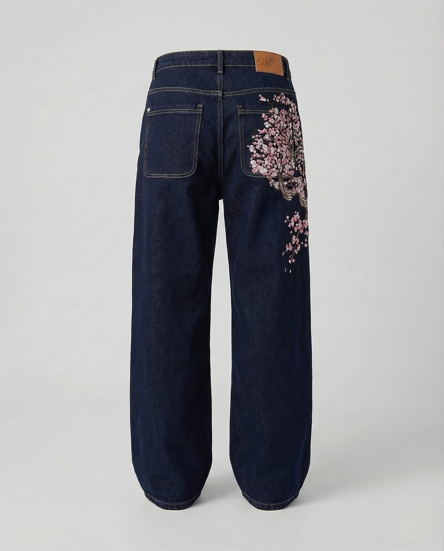 Damen High Waist Jeans Gerade mit Applikationen - Image 8