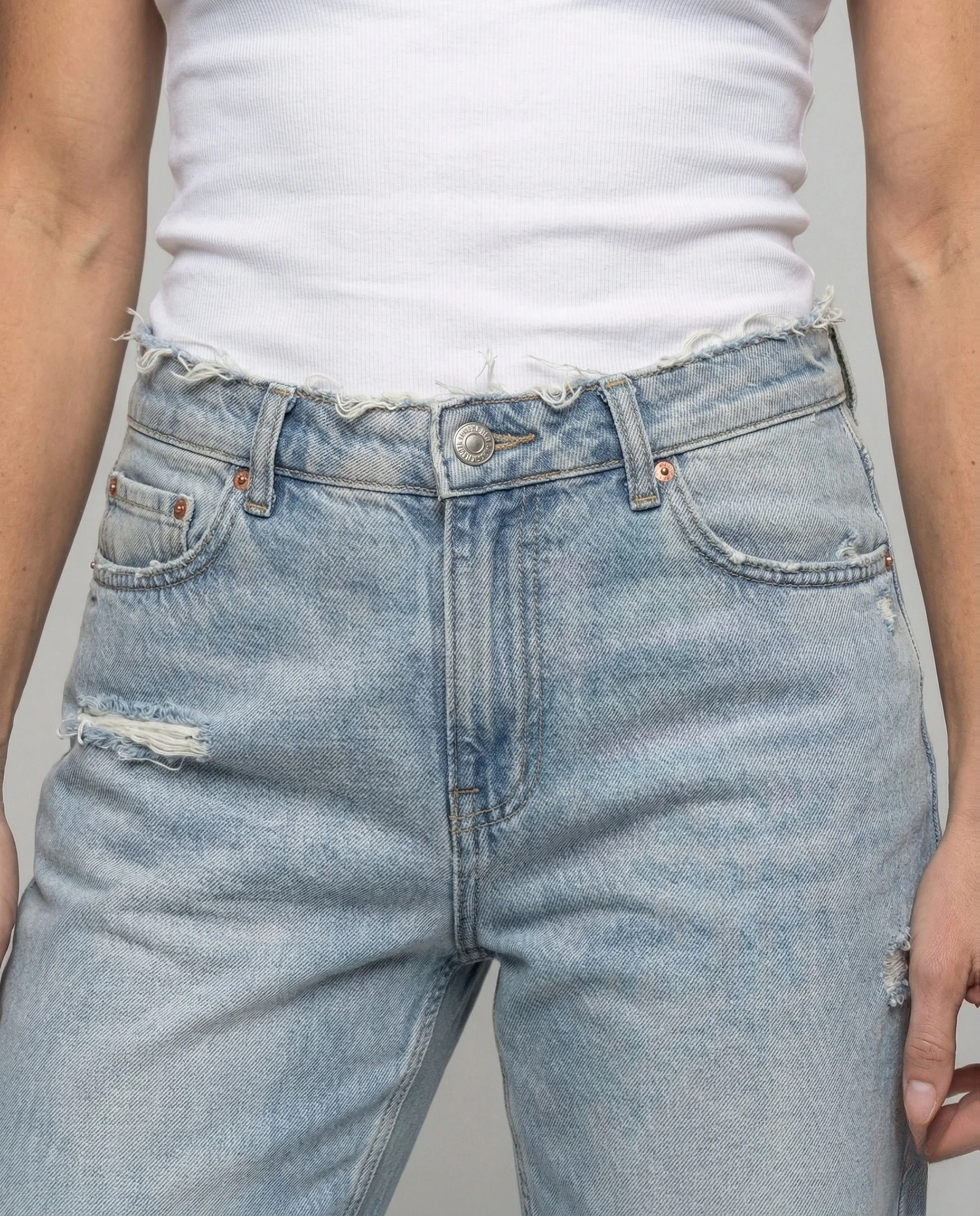 Damen Destroyed Jeans Gerade - Image 3