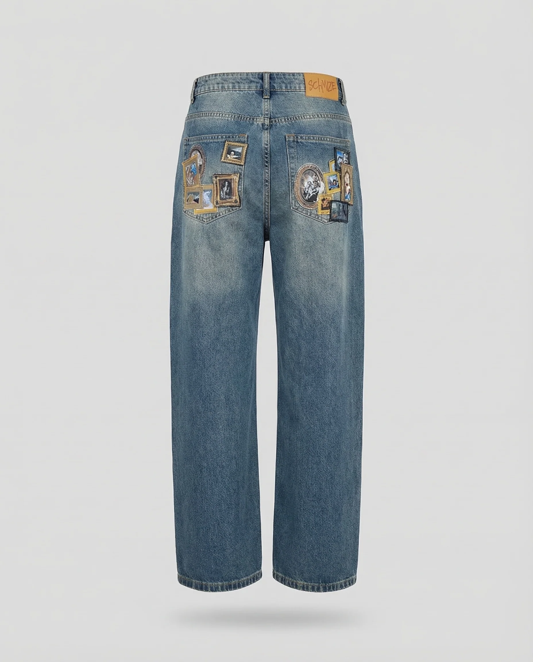 Damen Jeans High Waist Patch - Image 4