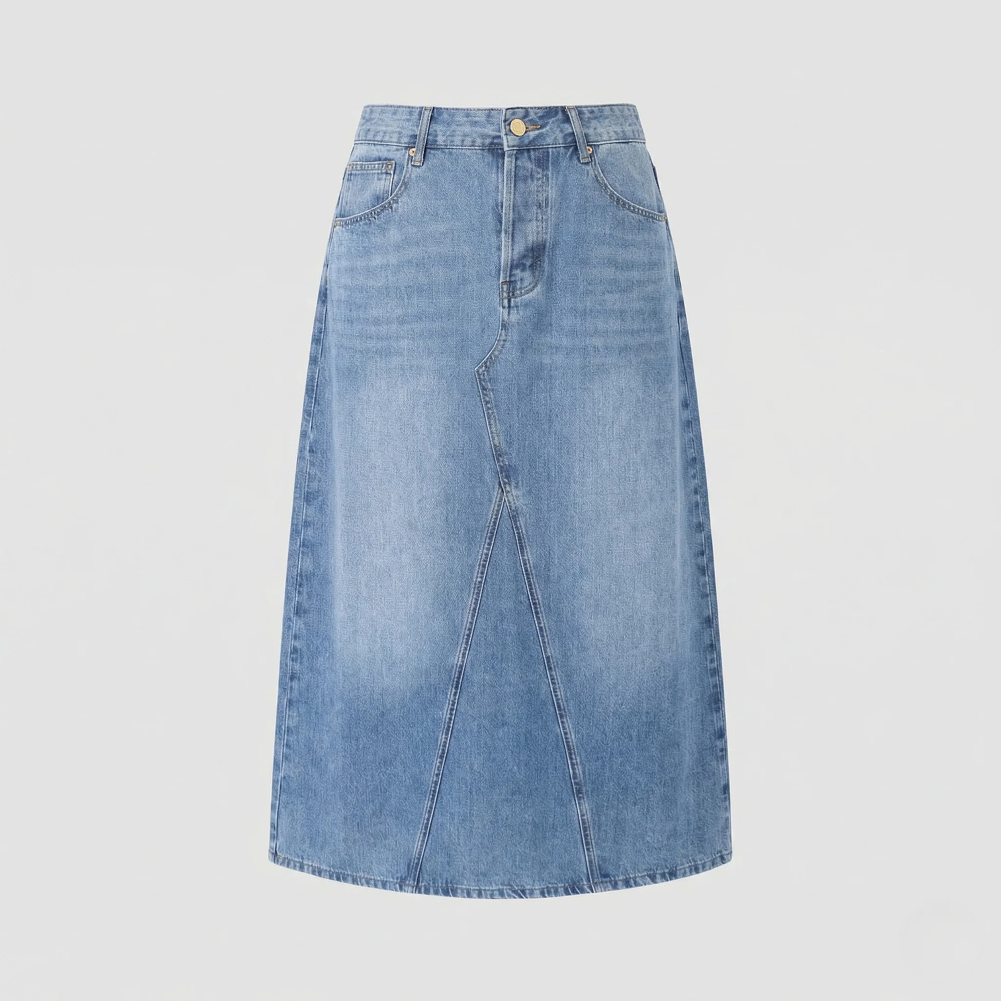 Jeansrock Damen Midi Klassisch - Image 5
