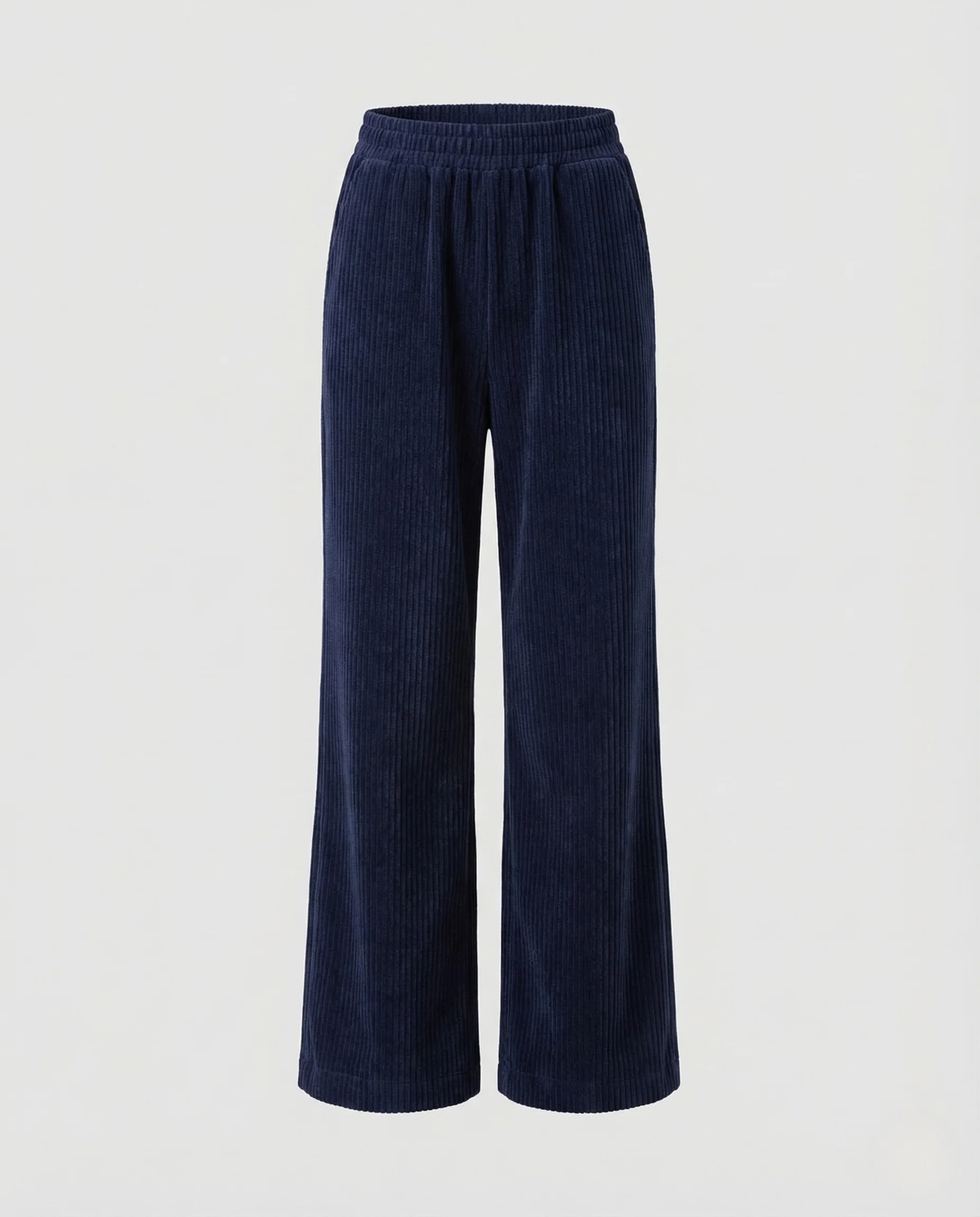 Damen Cordhose Gerippt High Waist Weites Bein - Image 5