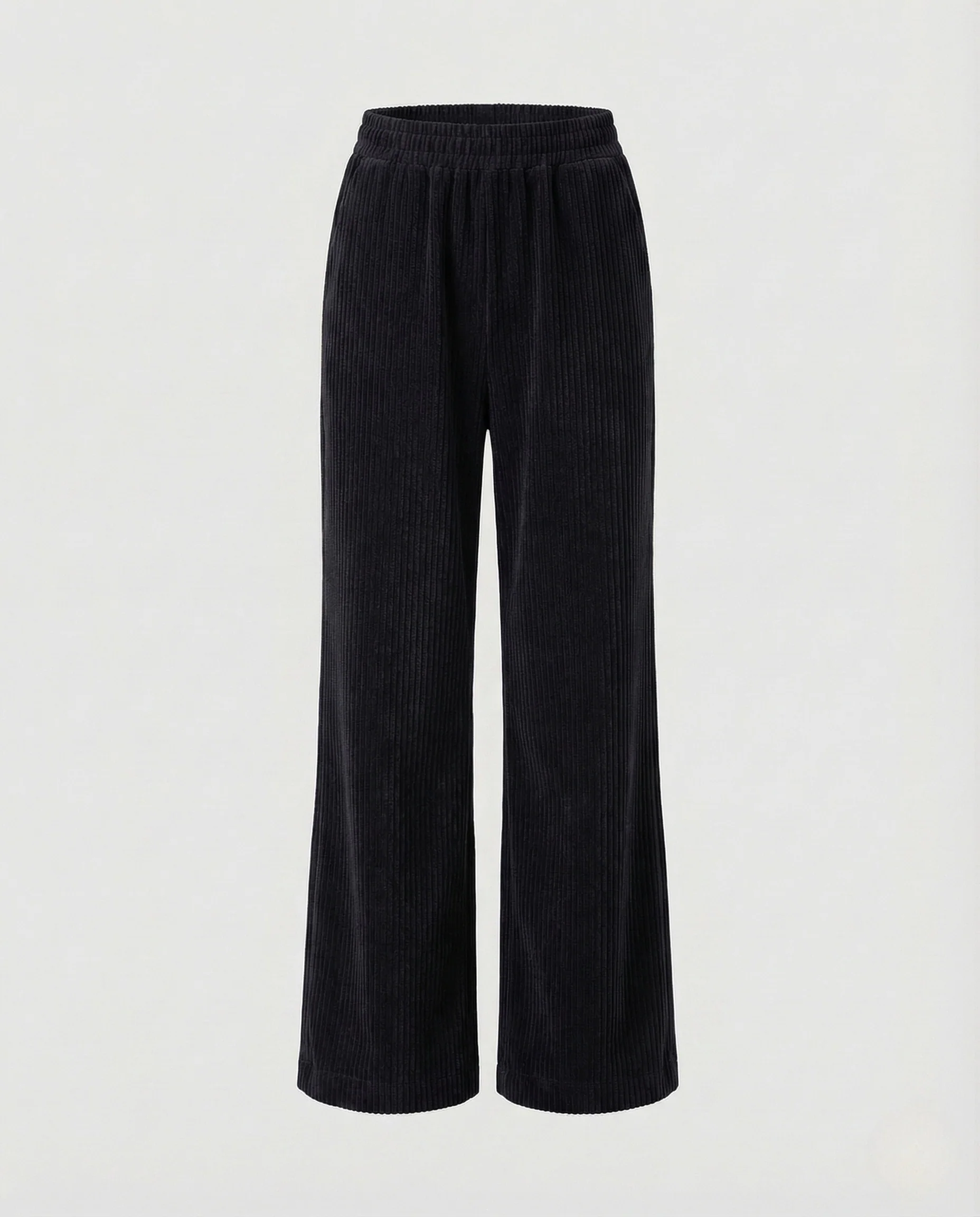 Damen Cordhose Gerippt High Waist Weites Bein - Image 7