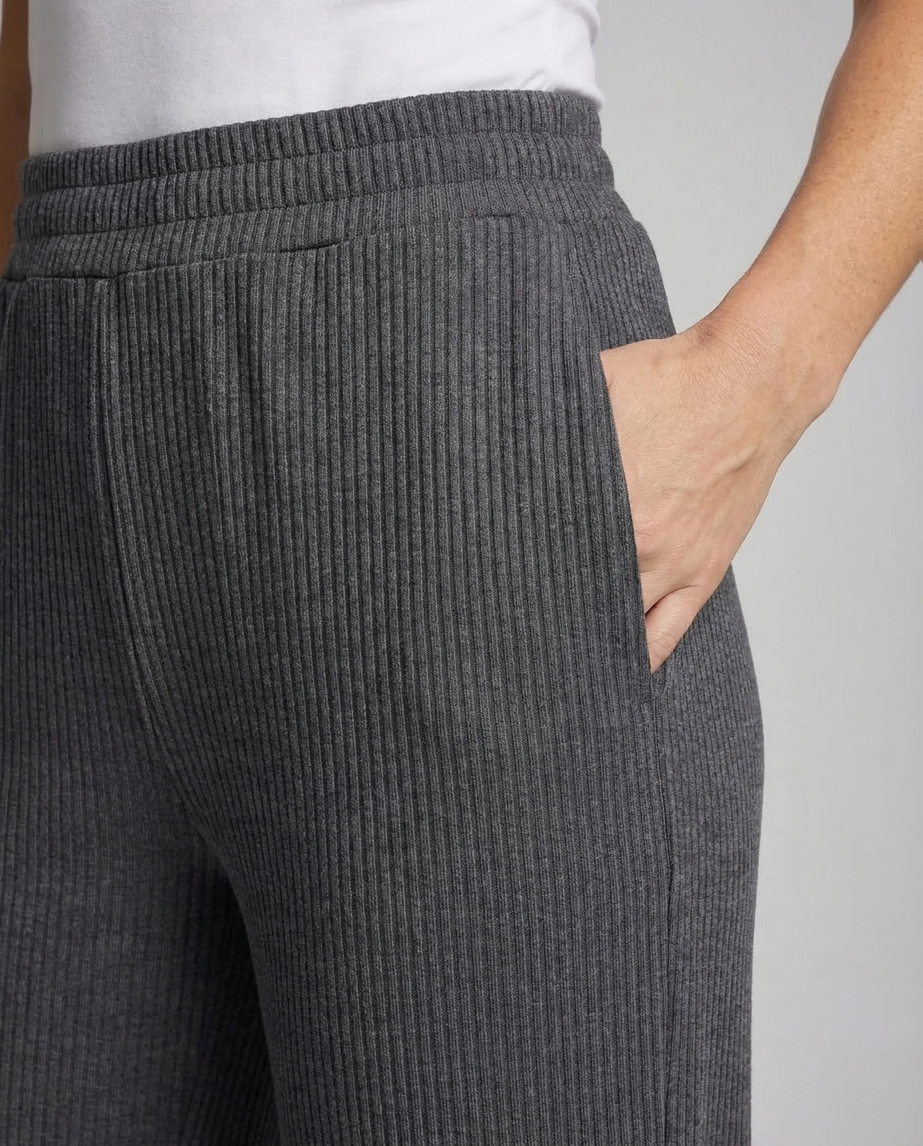 Damen Strickhose Ripp High Waist - Image 3