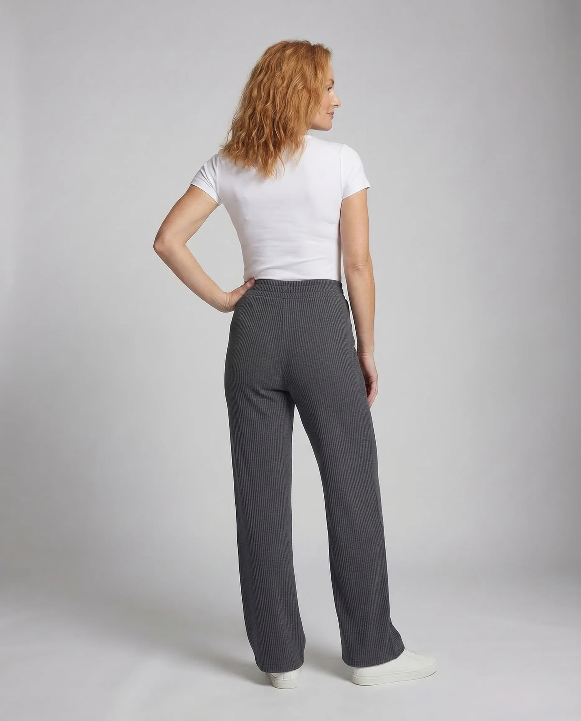 Damen Strickhose Ripp High Waist - Image 4