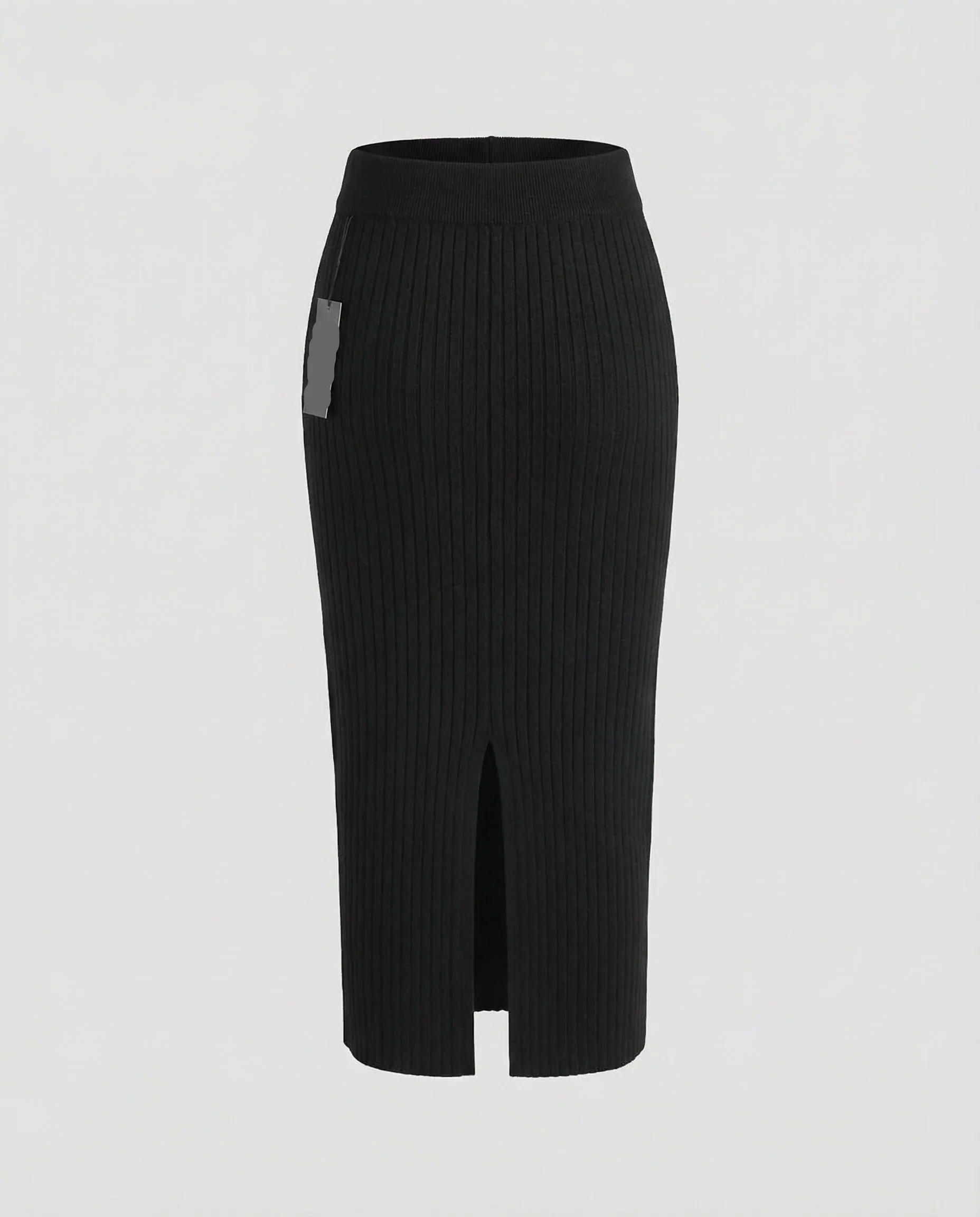 Damen Feinstrick Midirock mit Schlitz - Image 5