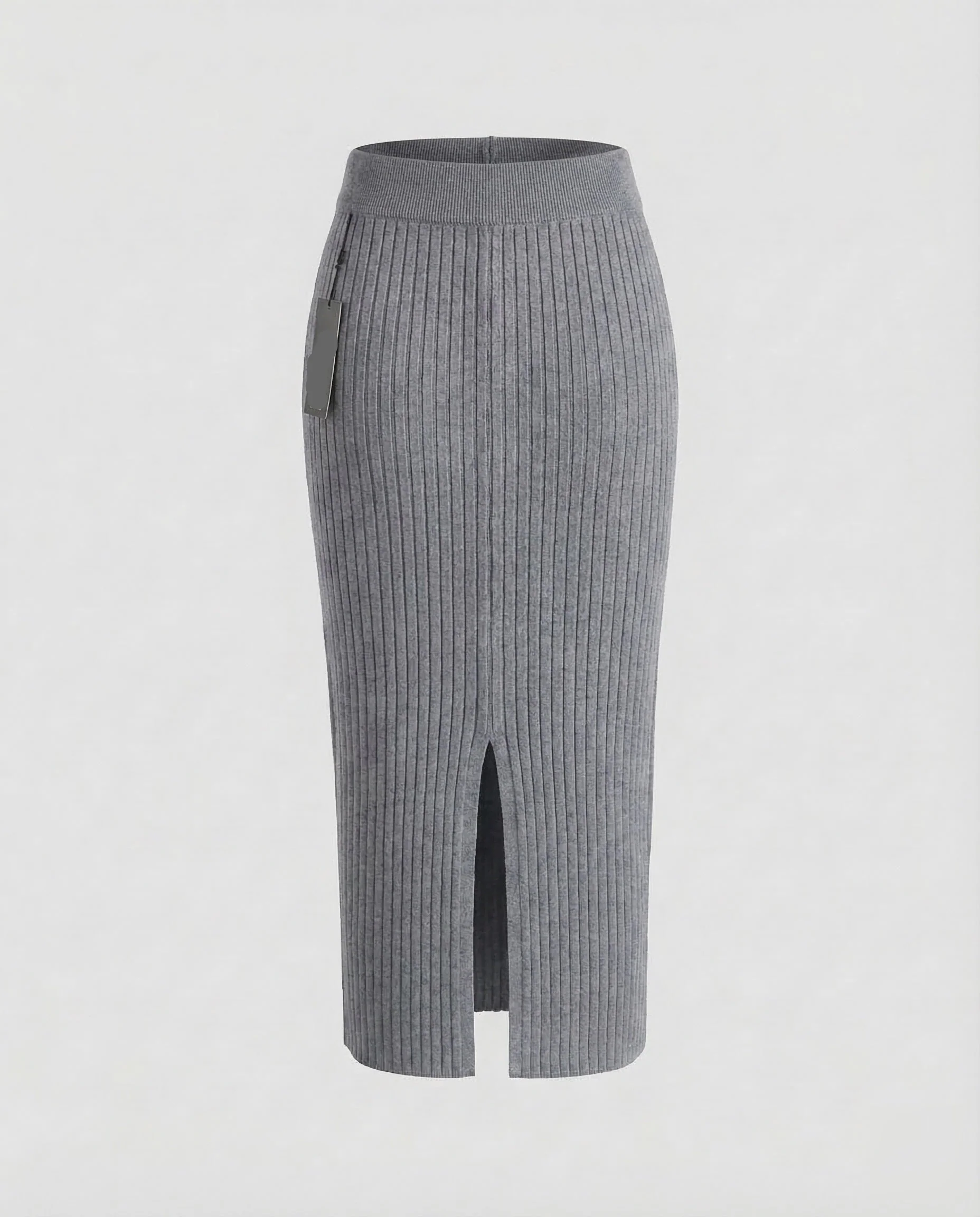 Damen Feinstrick Midirock mit Schlitz - Image 7