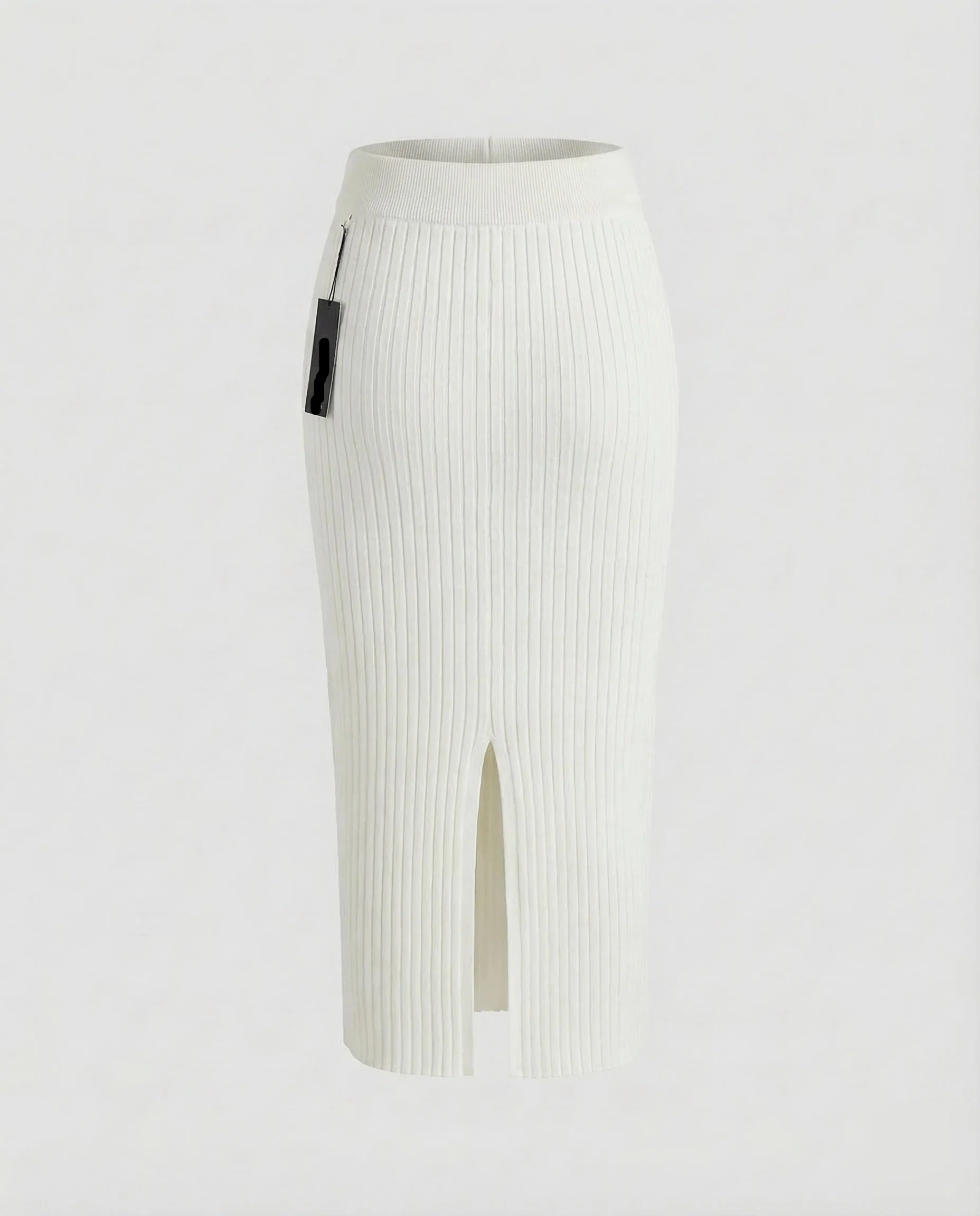 Damen Feinstrick Midirock mit Schlitz - Image 8