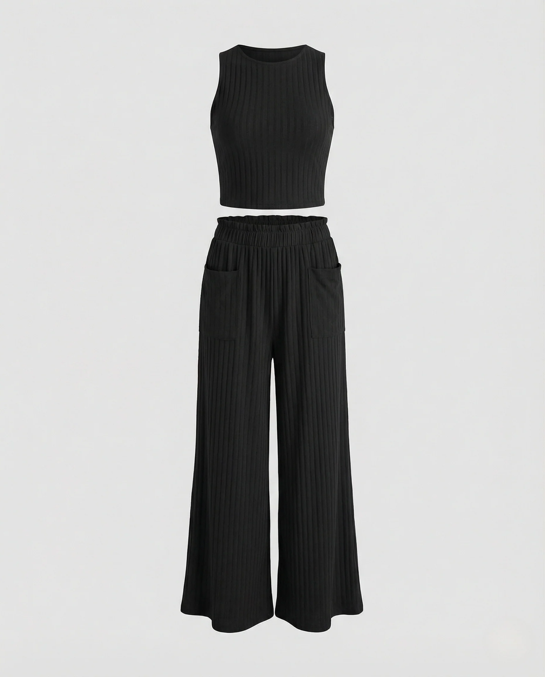 Damen Zweiteiler Set Strick mit Hose - Image 4