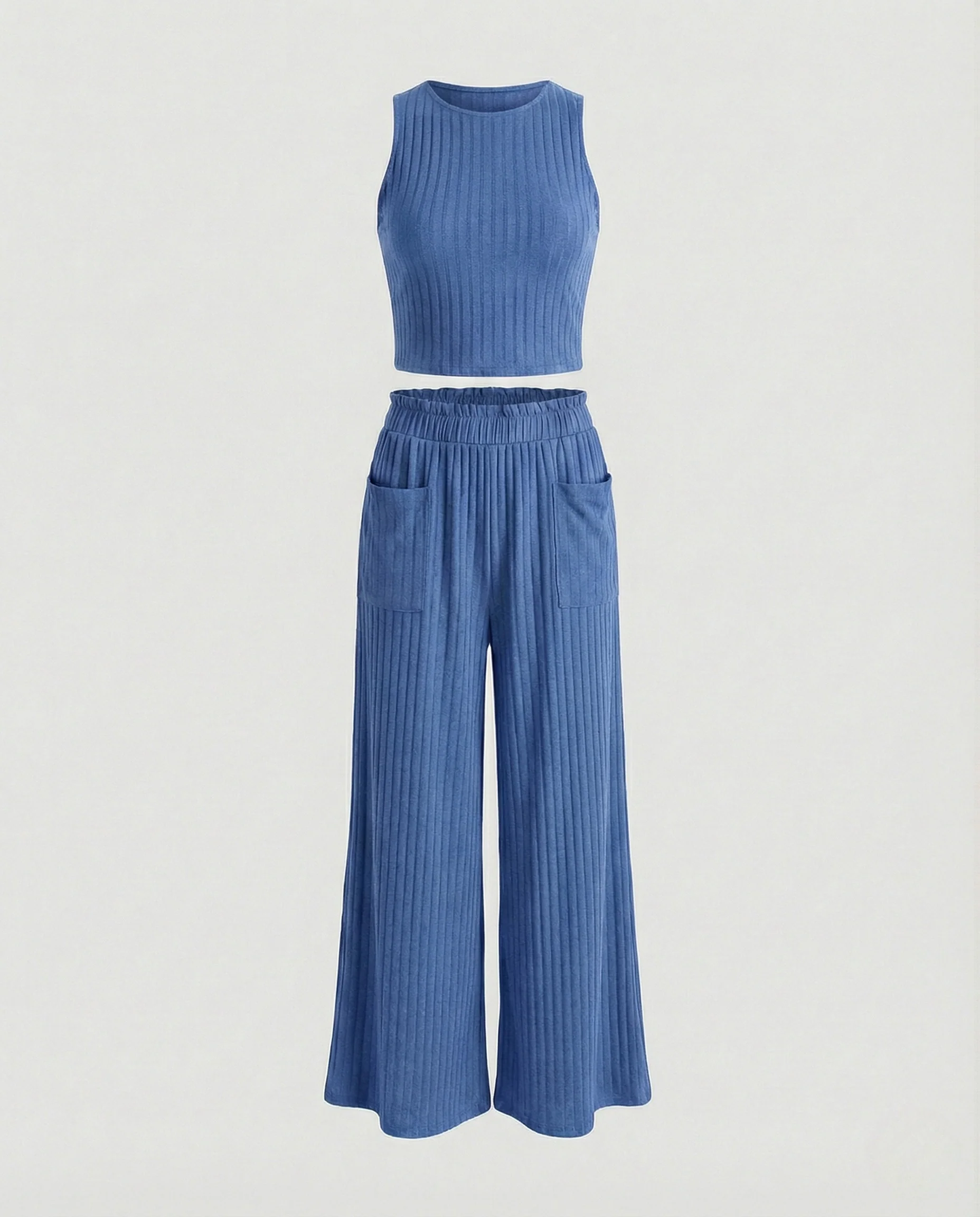 Damen Zweiteiler Set Strick mit Hose - Image 8