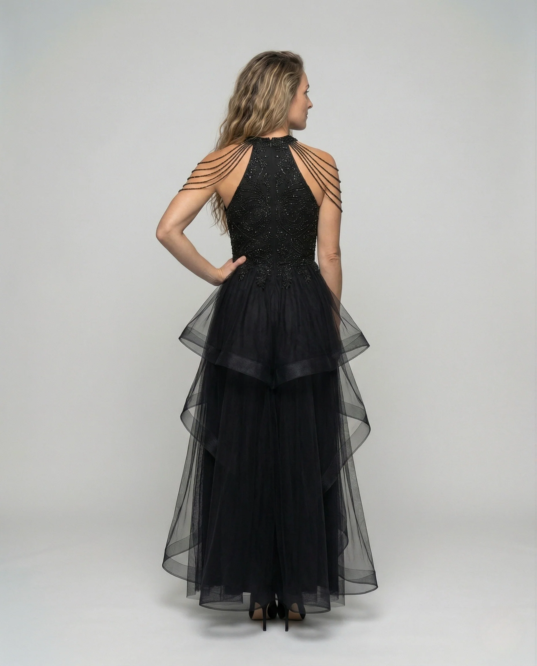 Damen Gala Tüllkleid mit Mieder - Image 4