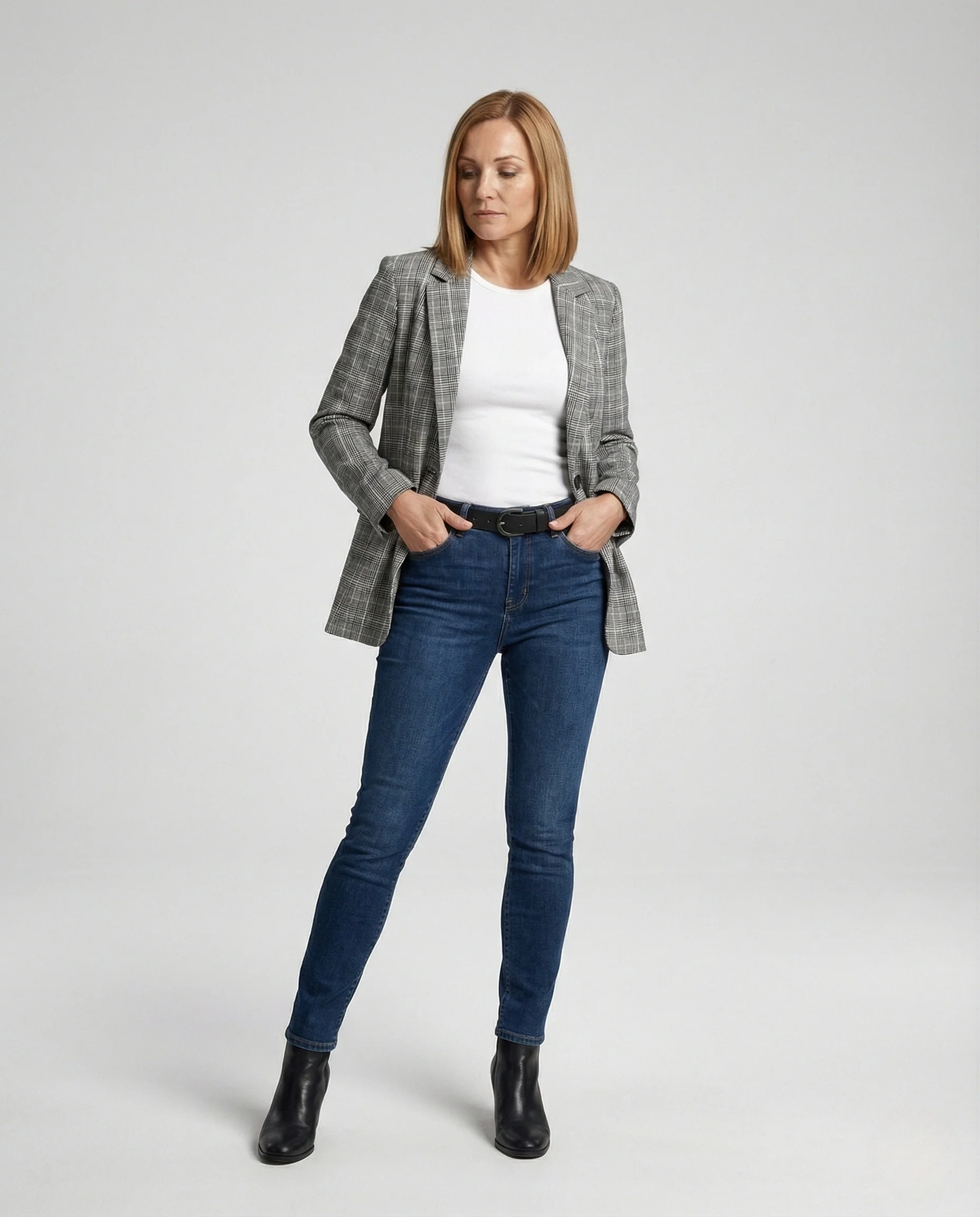 Damen Blazer Oversize Glencheck - Image 2
