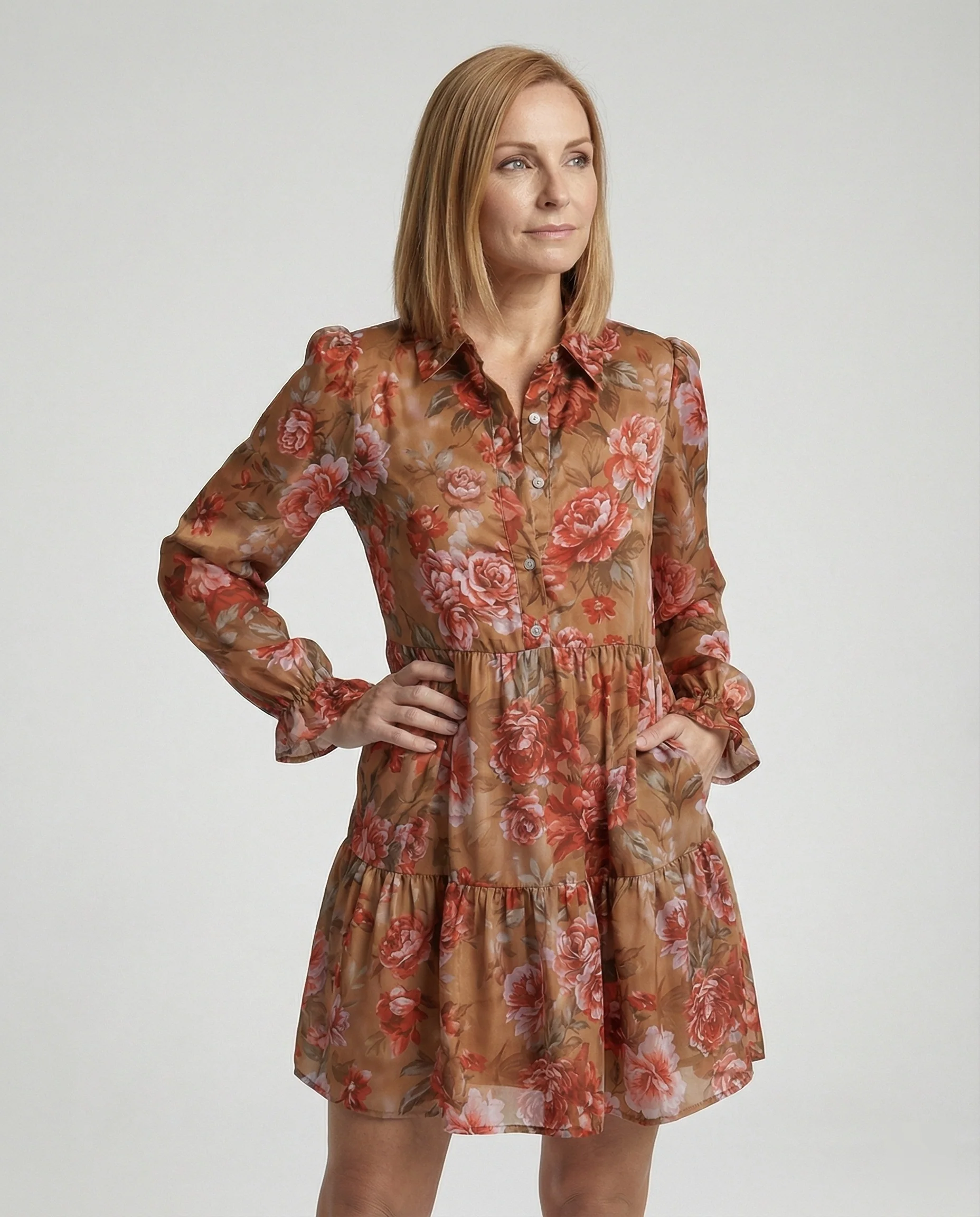 Damen Freizeitkleid Tunika Mini - Image 5
