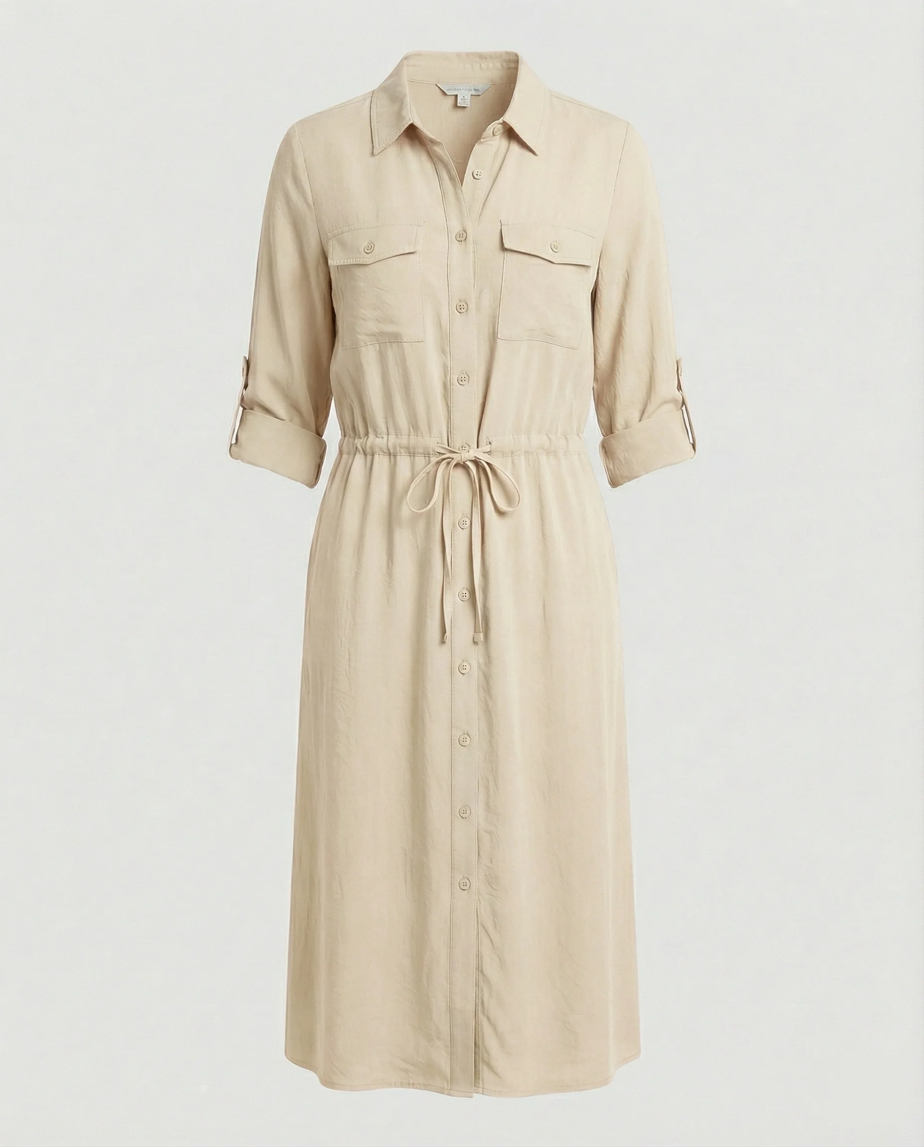 Damen Hemdblusenkleid mit Kordelzug - Image 6