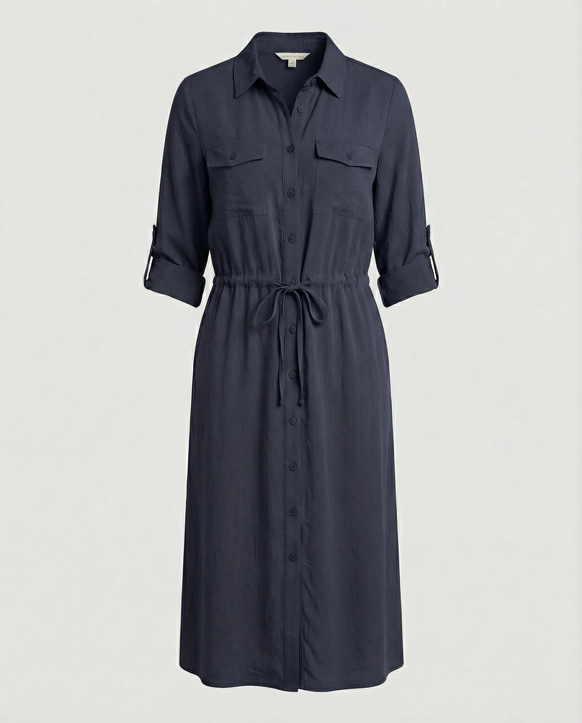 Damen Hemdblusenkleid mit Kordelzug - Image 7