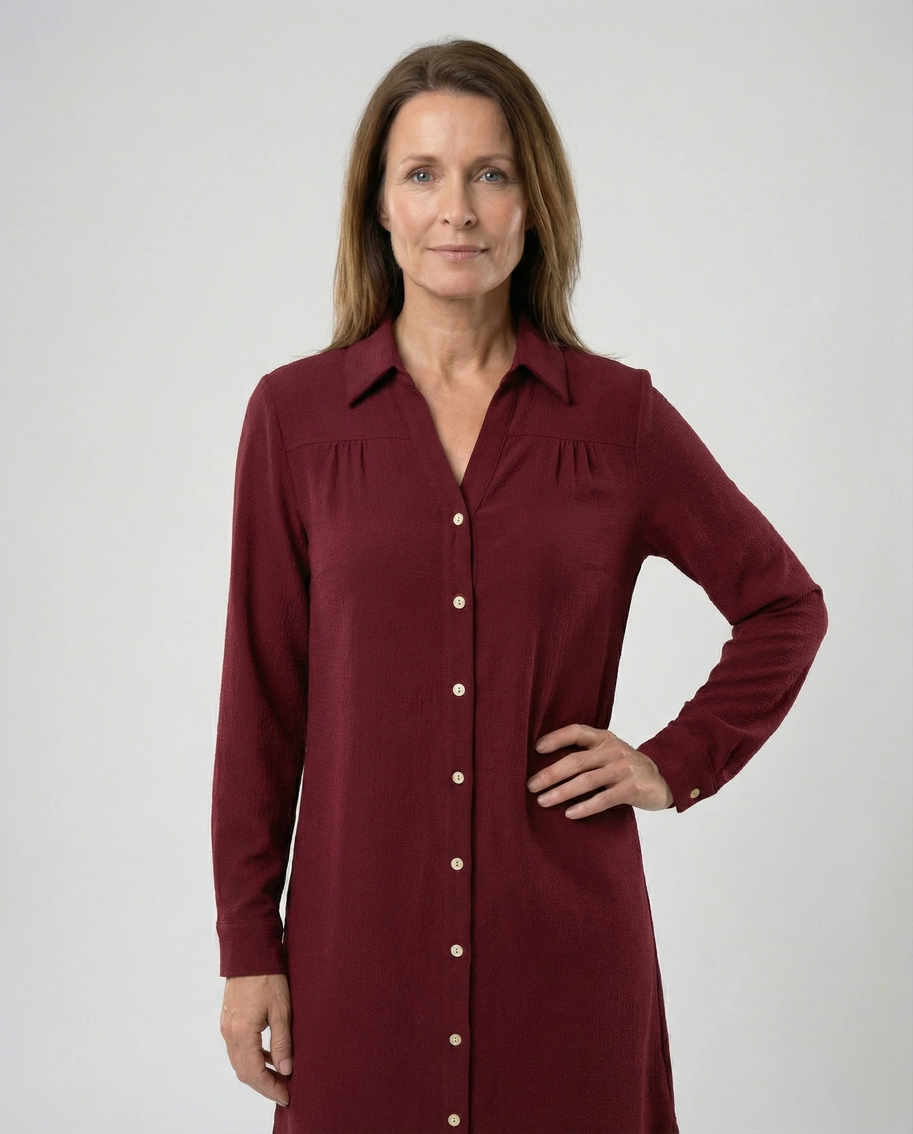 Hemdblusenkleid Mit Taillengürtel Damen - Image 5