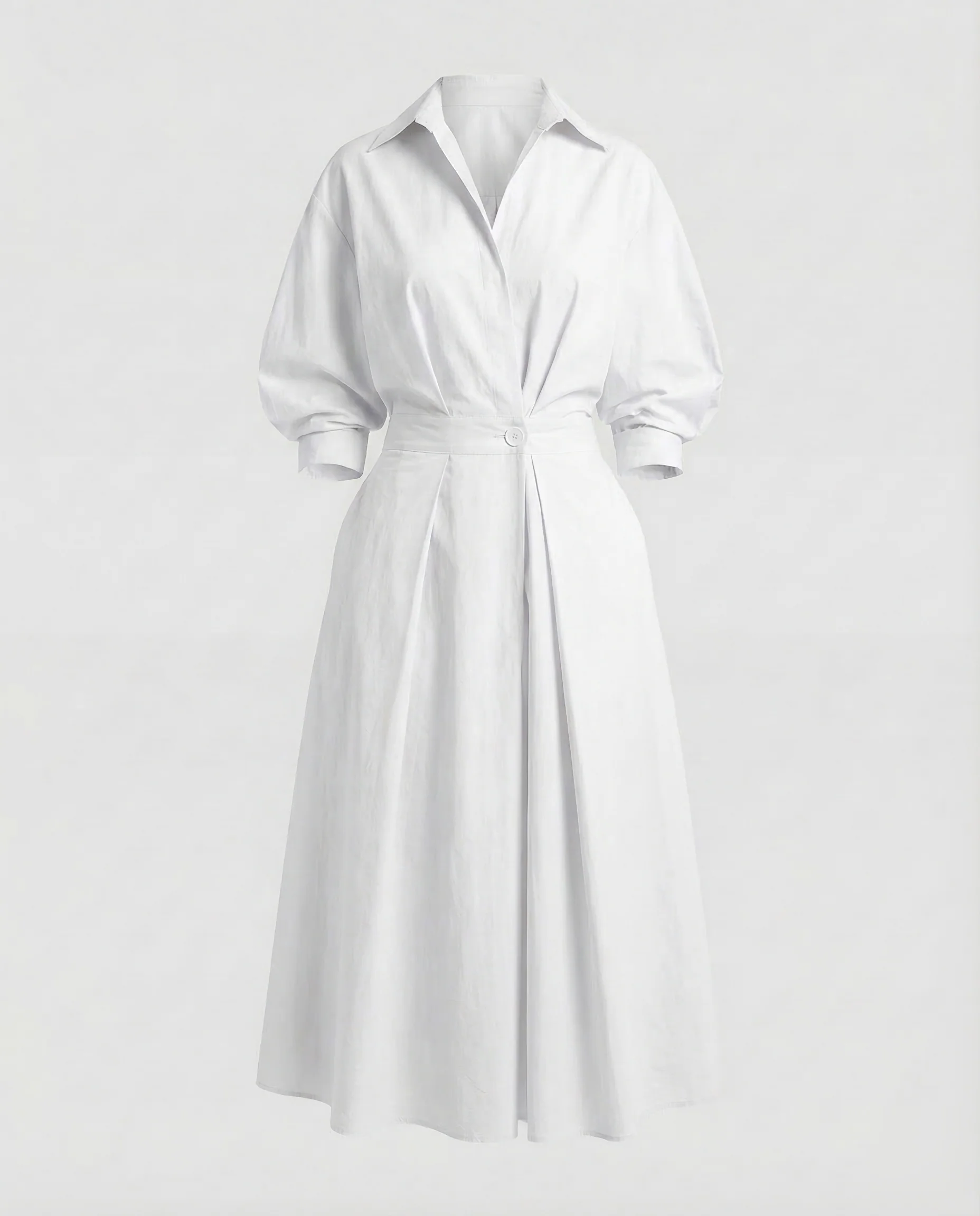 Damen Hemdblusenkleid Drapiert - Image 6