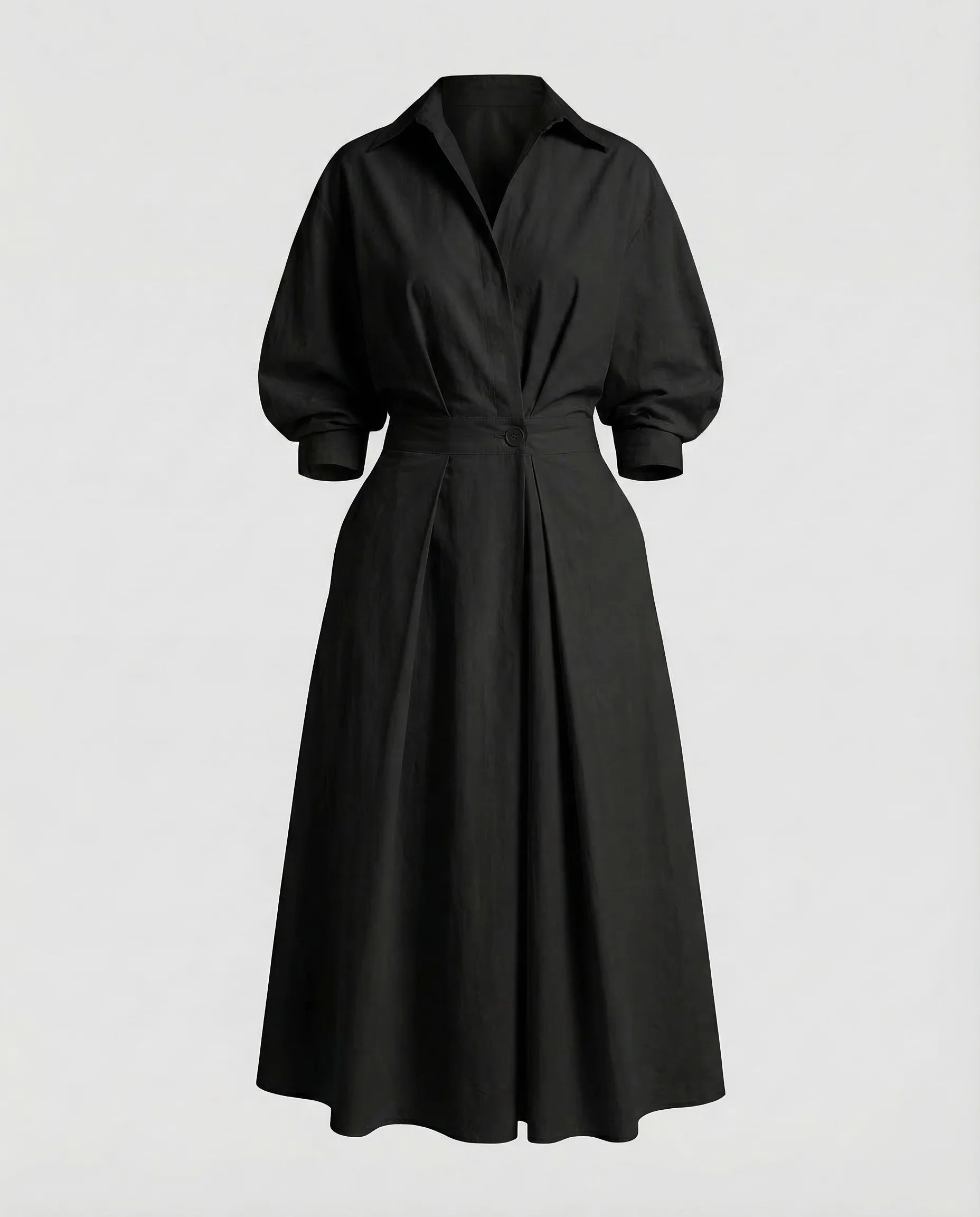 Damen Hemdblusenkleid Drapiert - Image 7