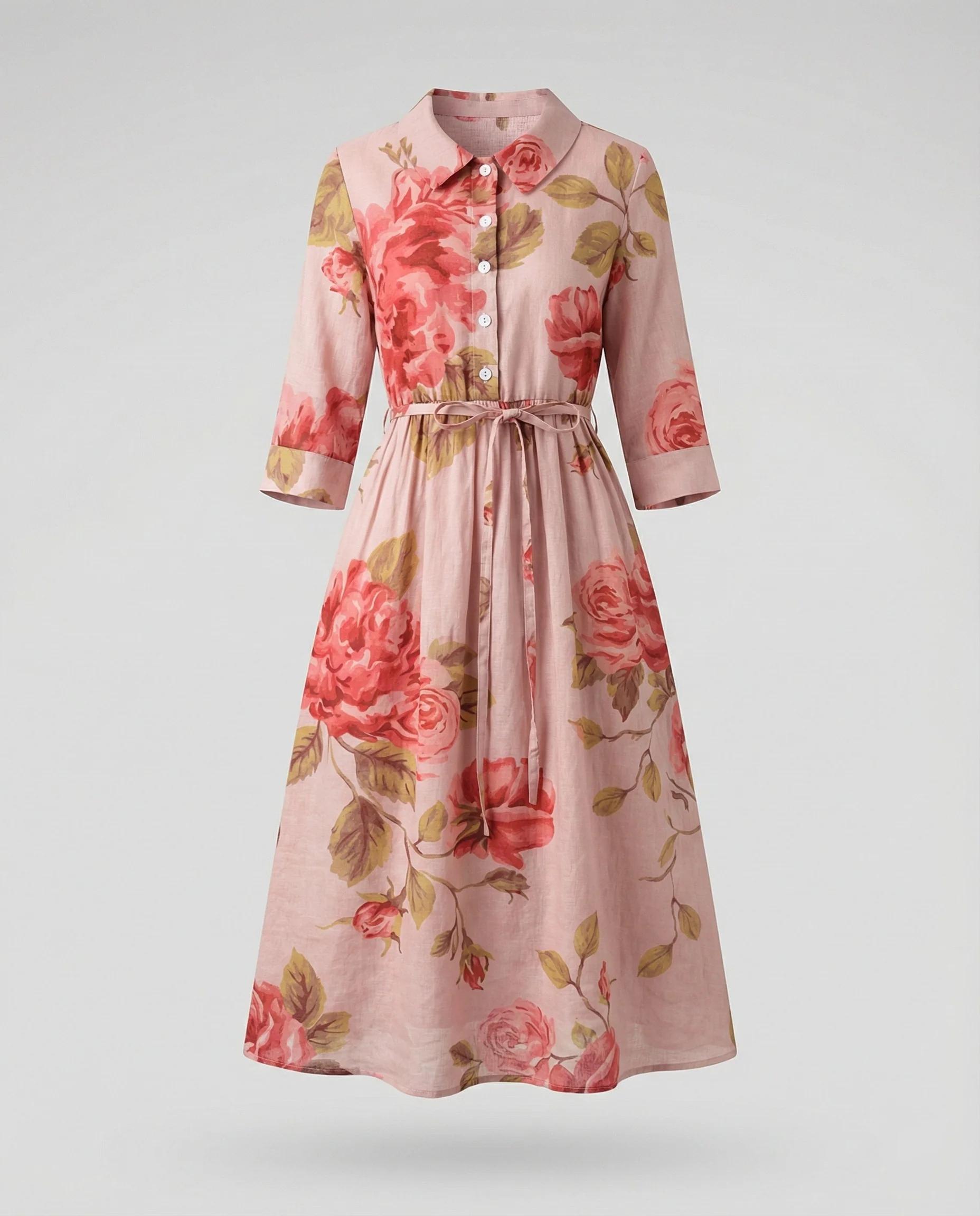 Damen Maxikleid Hemdblusenkleid Gänseblümchen - Image 11