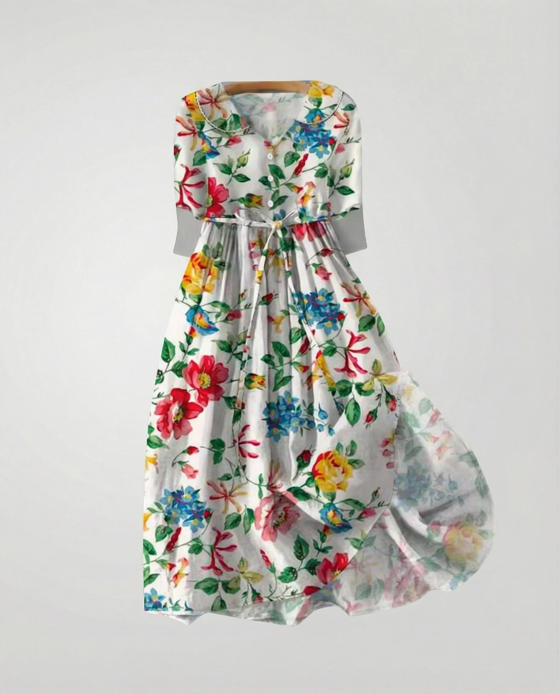 Damen Maxikleid Hemdblusenkleid Gänseblümchen - Image 13