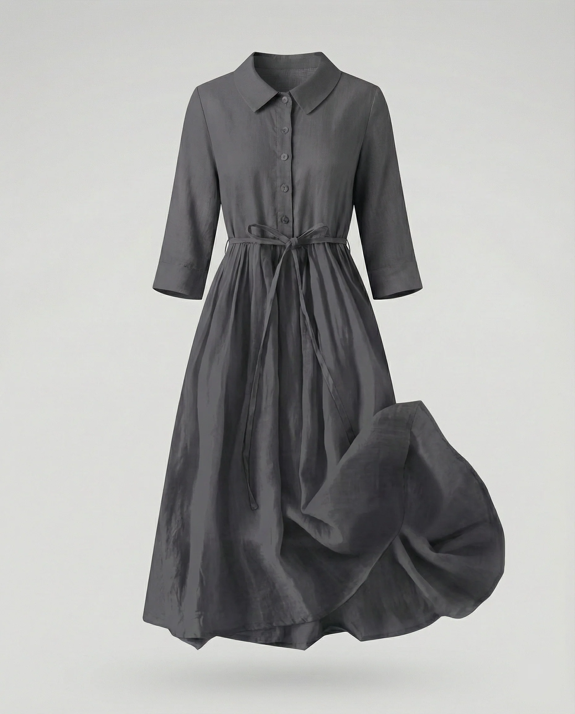 Damen Maxikleid Hemdblusenkleid Gänseblümchen - Image 23