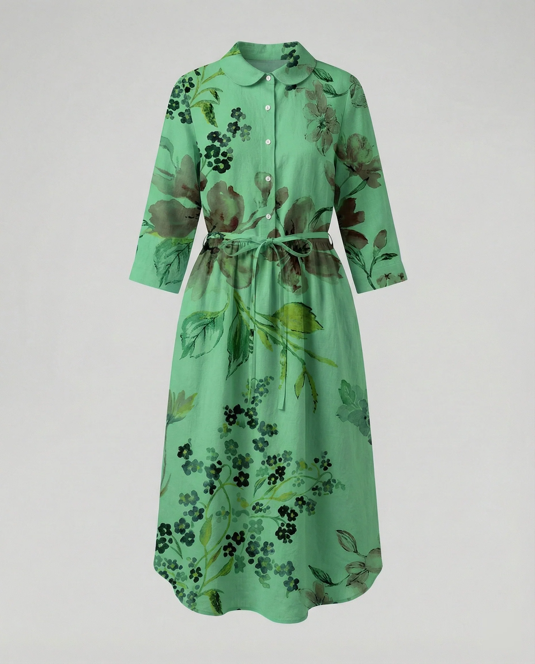 Damen Maxikleid Hemdblusenkleid Gänseblümchen - Image 38