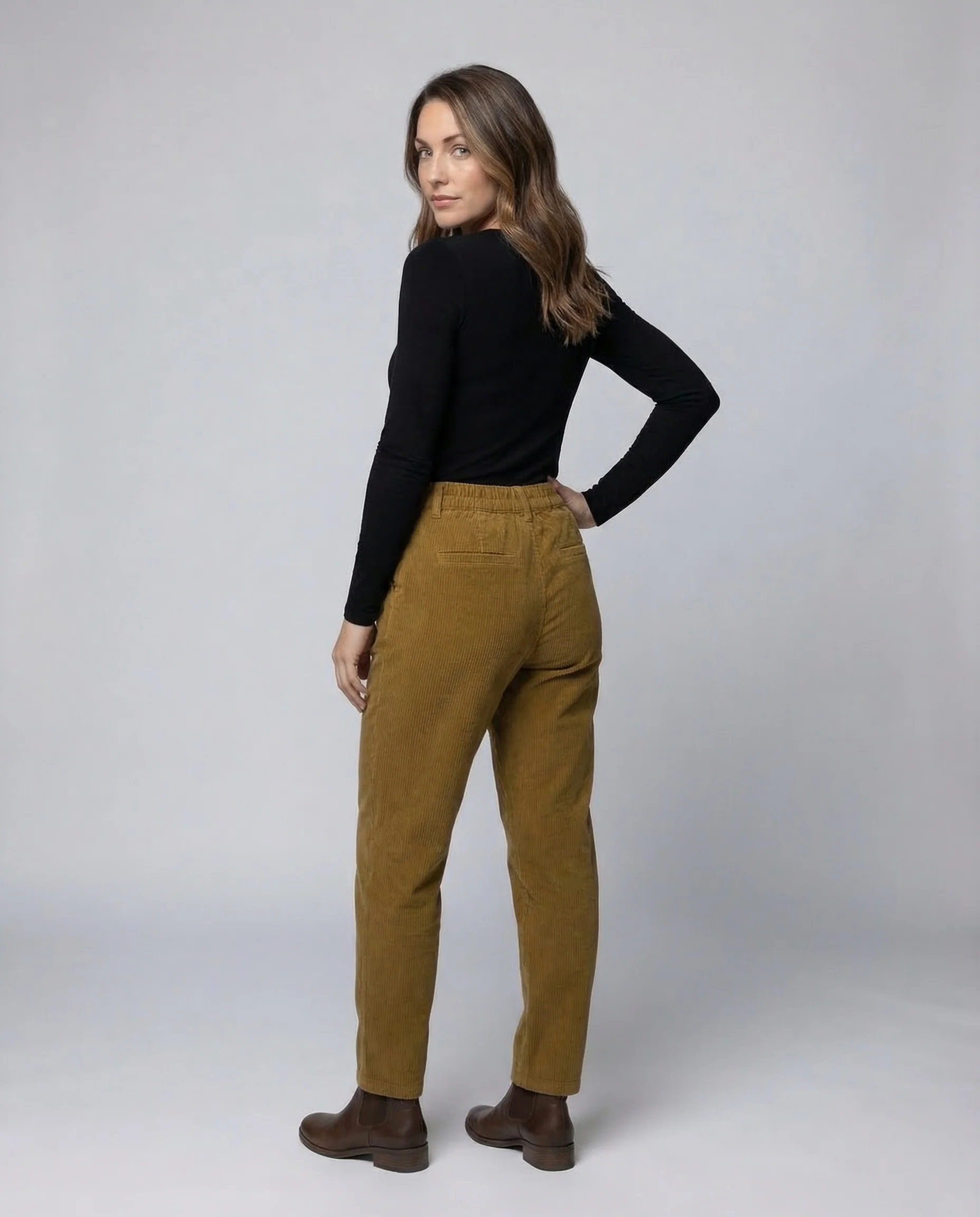 Damen Cordhose Weit Elastikbund - Image 4