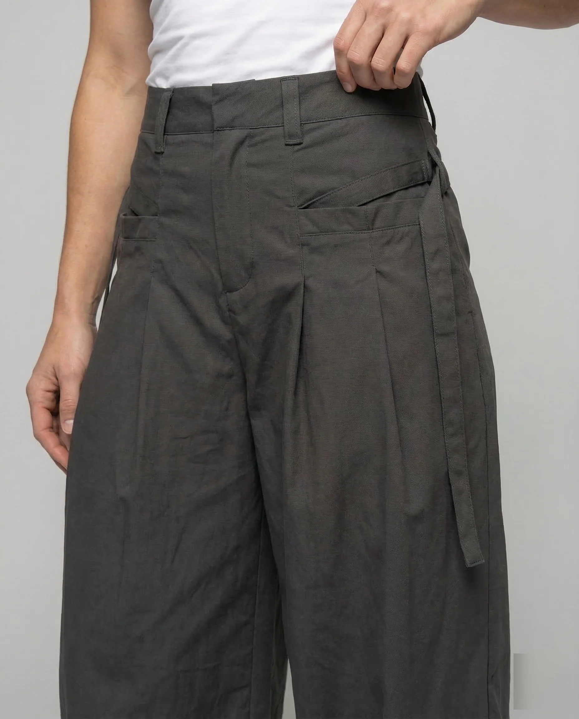 Damen Bundfaltenhose High Waist Oversize - Image 3