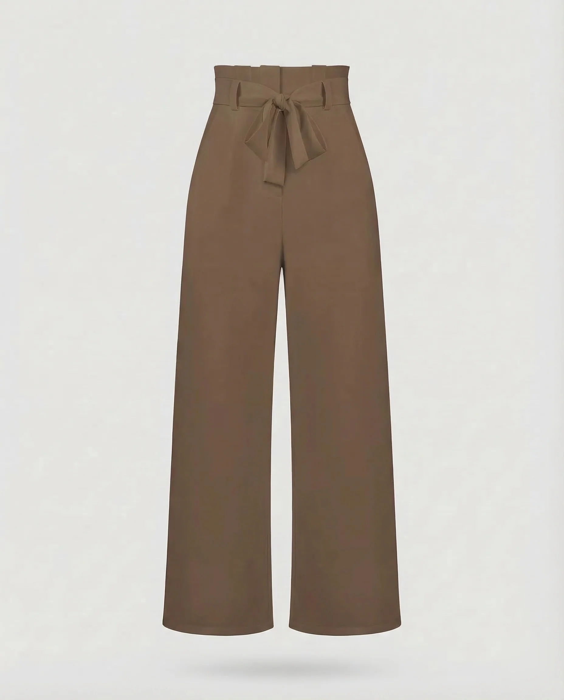 Damen Hose High Waist Bindegürtel - Image 10