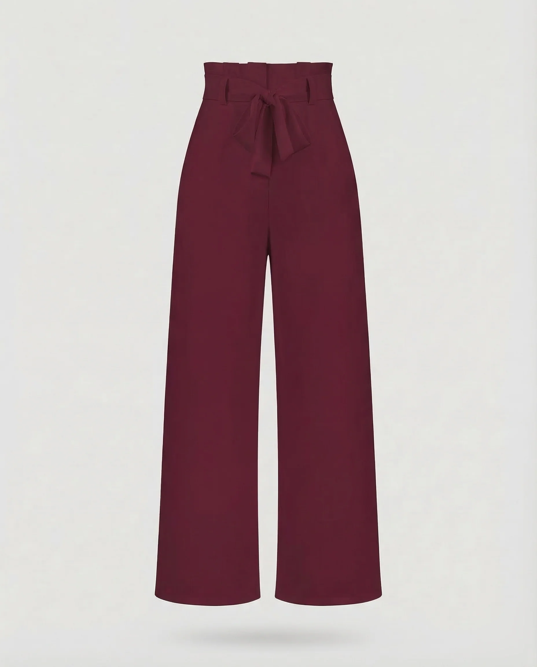 Damen Hose High Waist Bindegürtel - Image 11