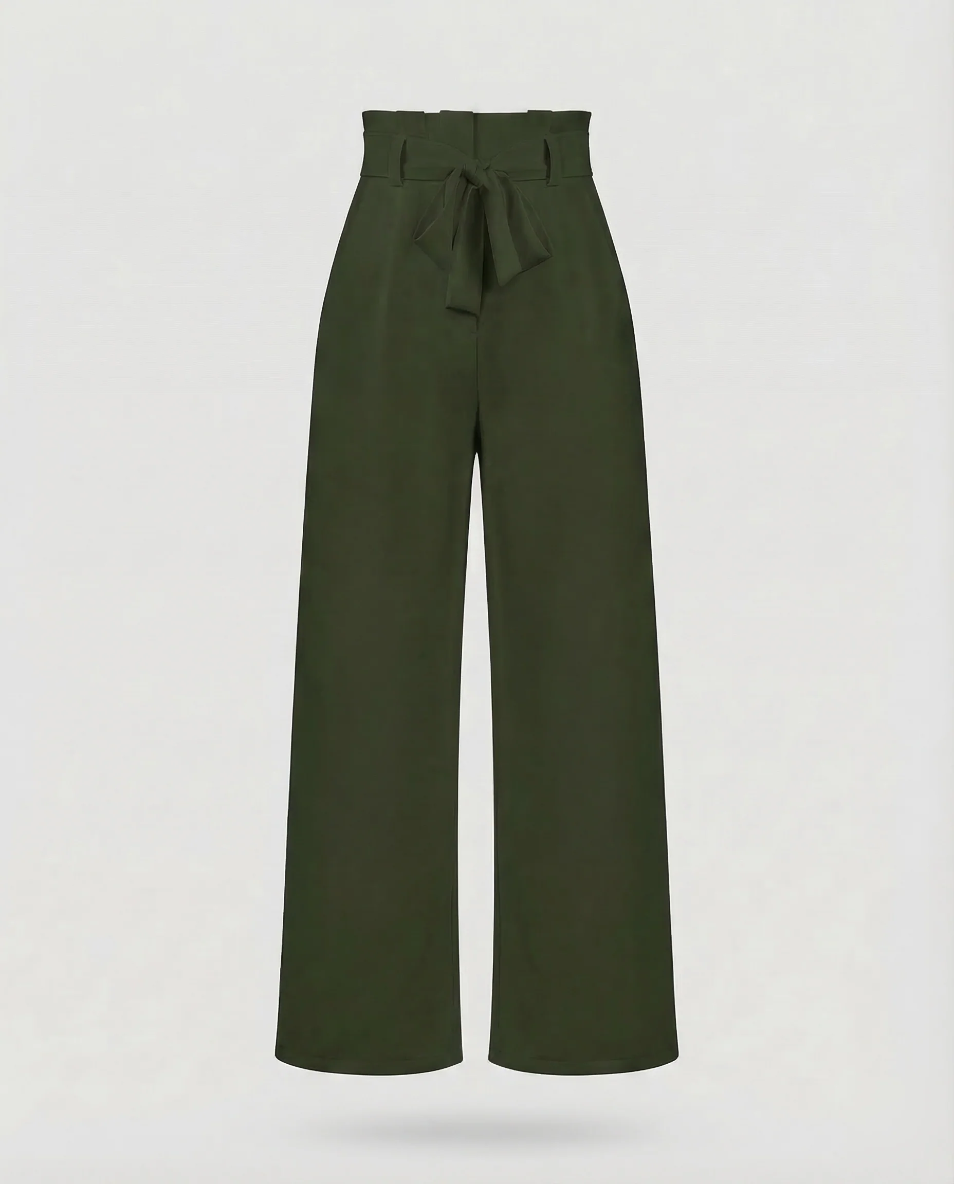 Damen Hose High Waist Bindegürtel - Image 12