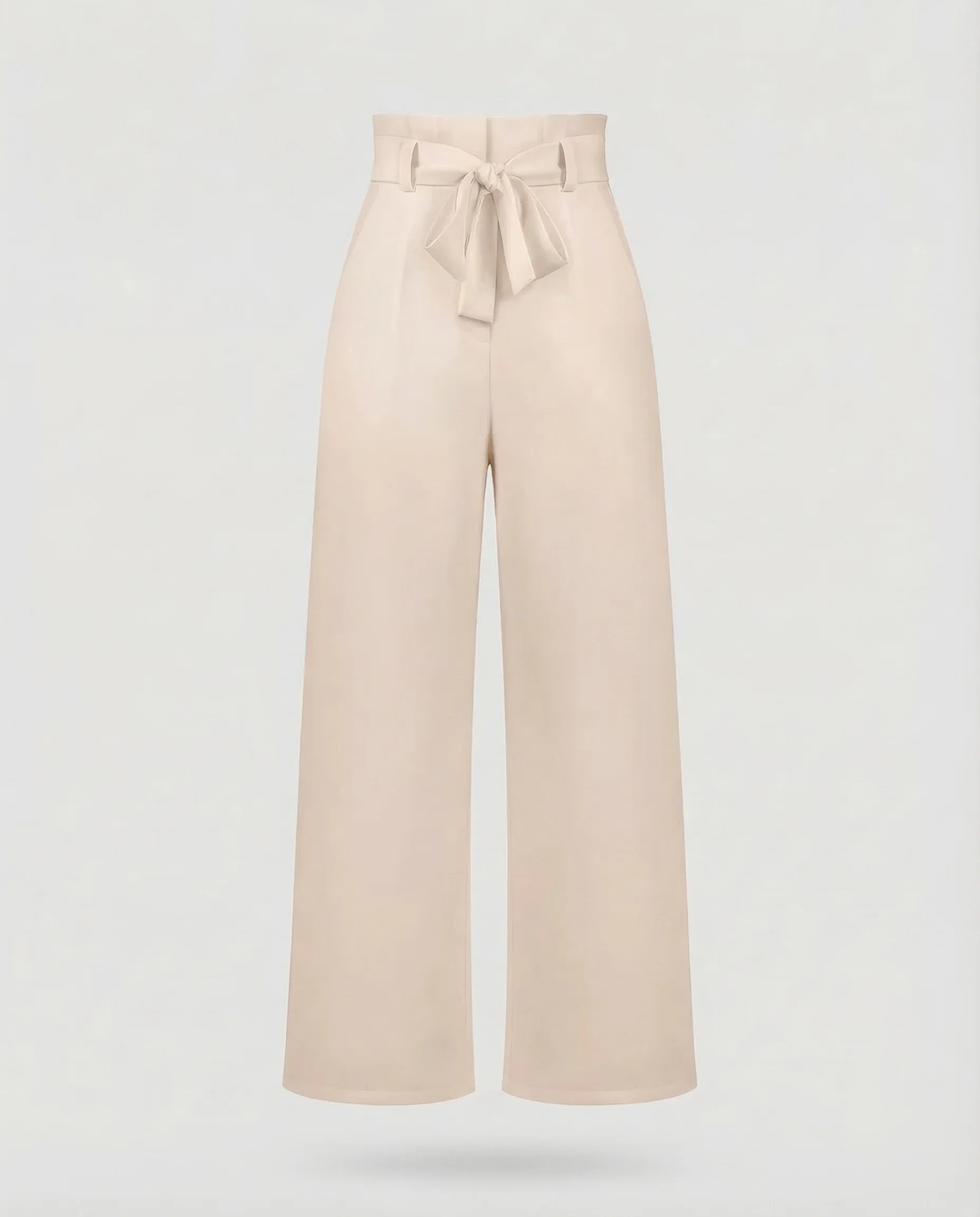 Damen Hose High Waist Bindegürtel - Image 8
