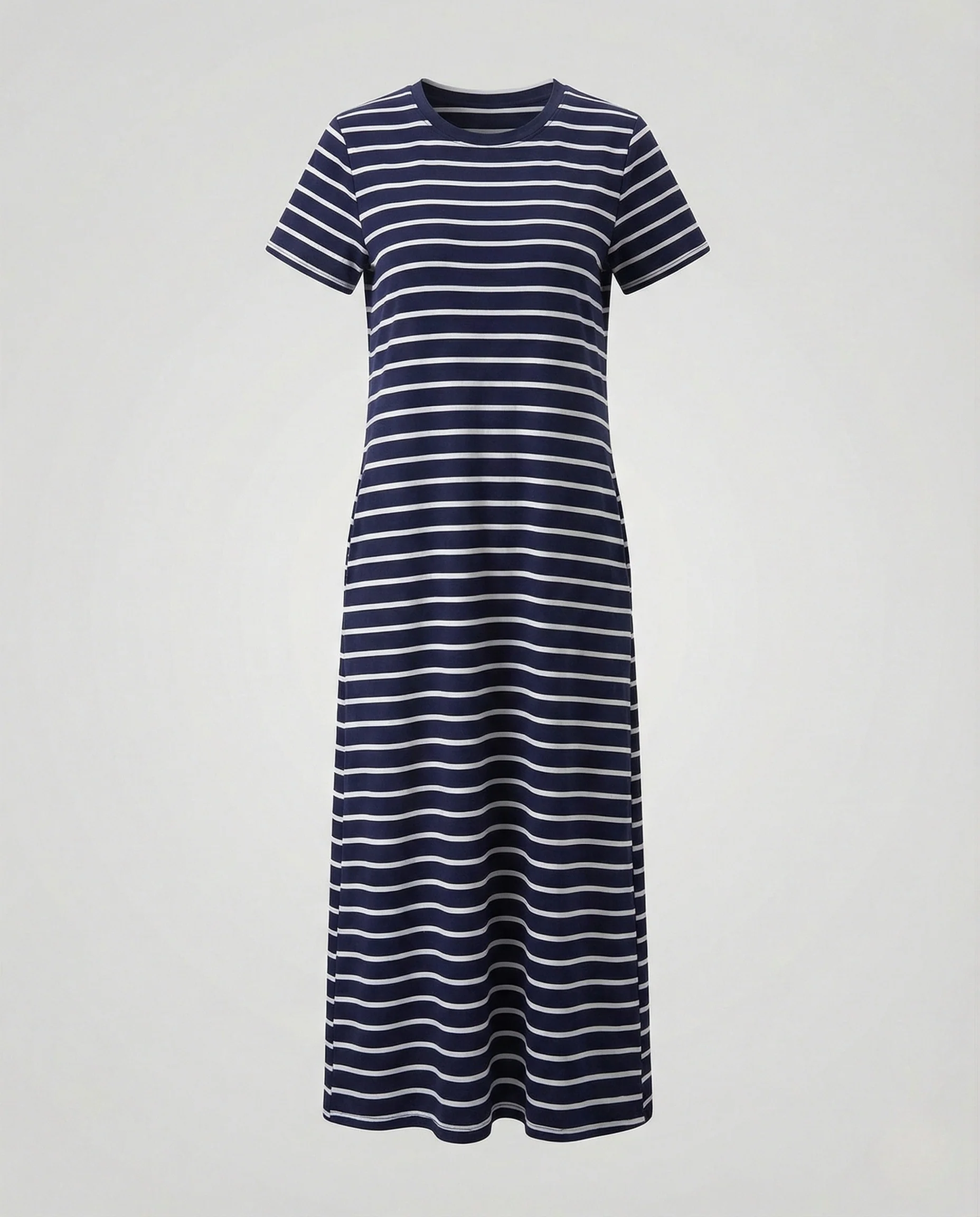 Damen Hochgeschlossenes Jersey Midikleid - Image 7